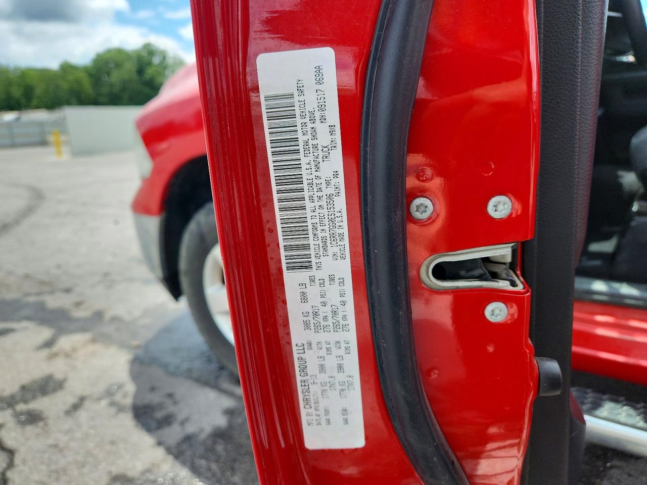 2014 Ram 1500 Slt Red vin: 1C6RR7GG0ES153506