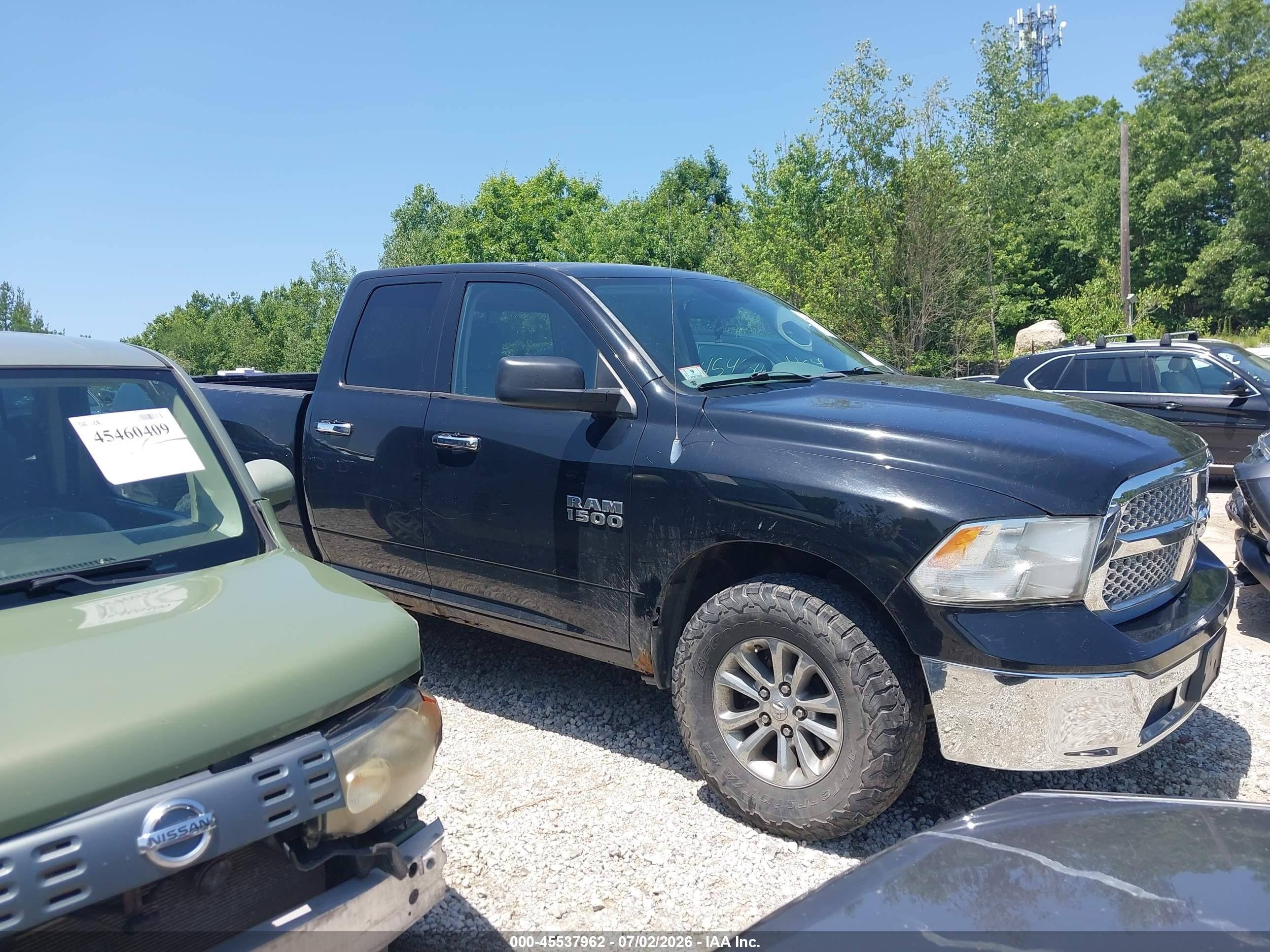2013 Ram 1500 Slt Black vin: 1C6RR7GG1DS664558