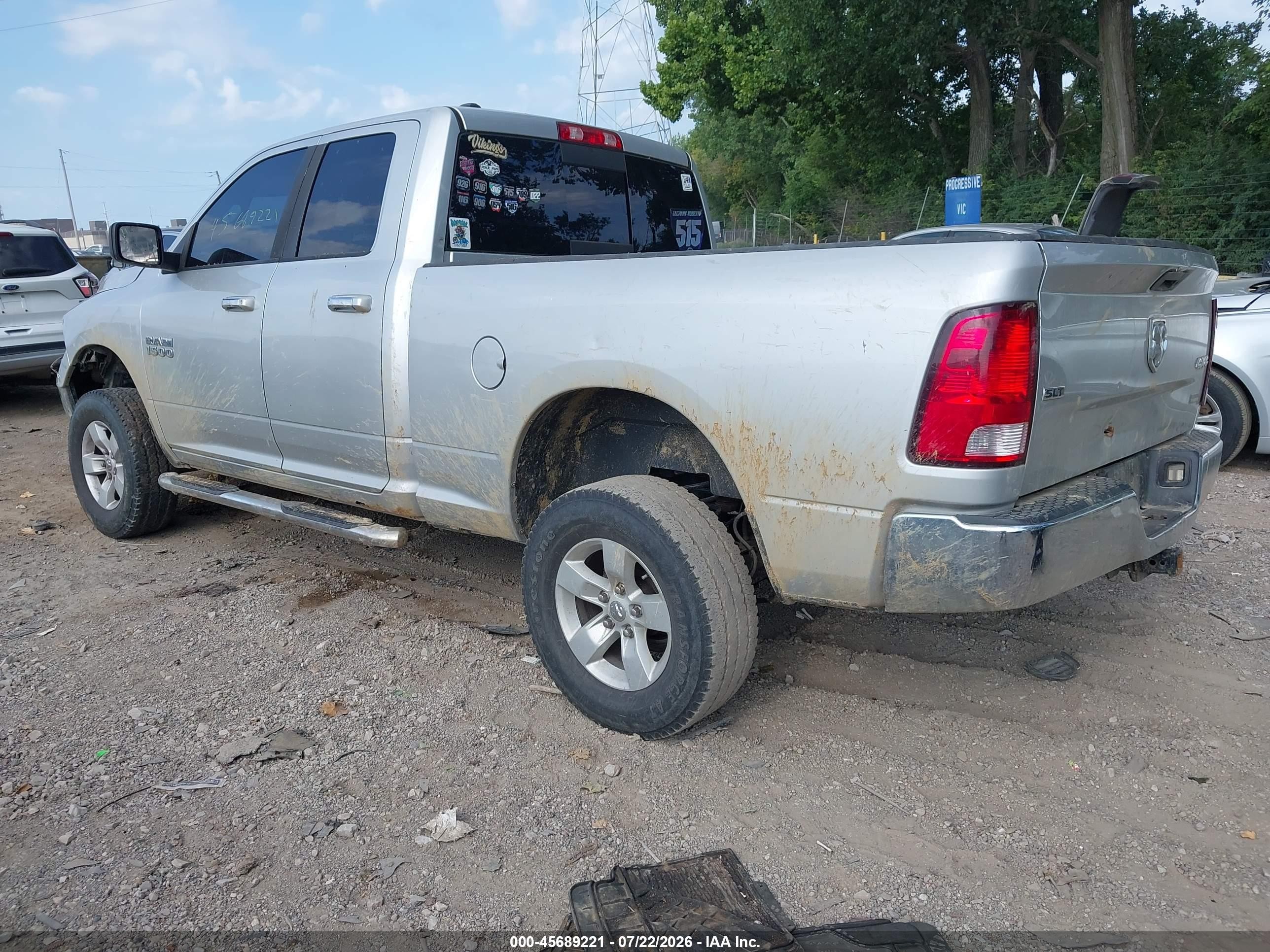 2015 Ram 1500 Slt Silver vin: 1C6RR7GG3FS531366
