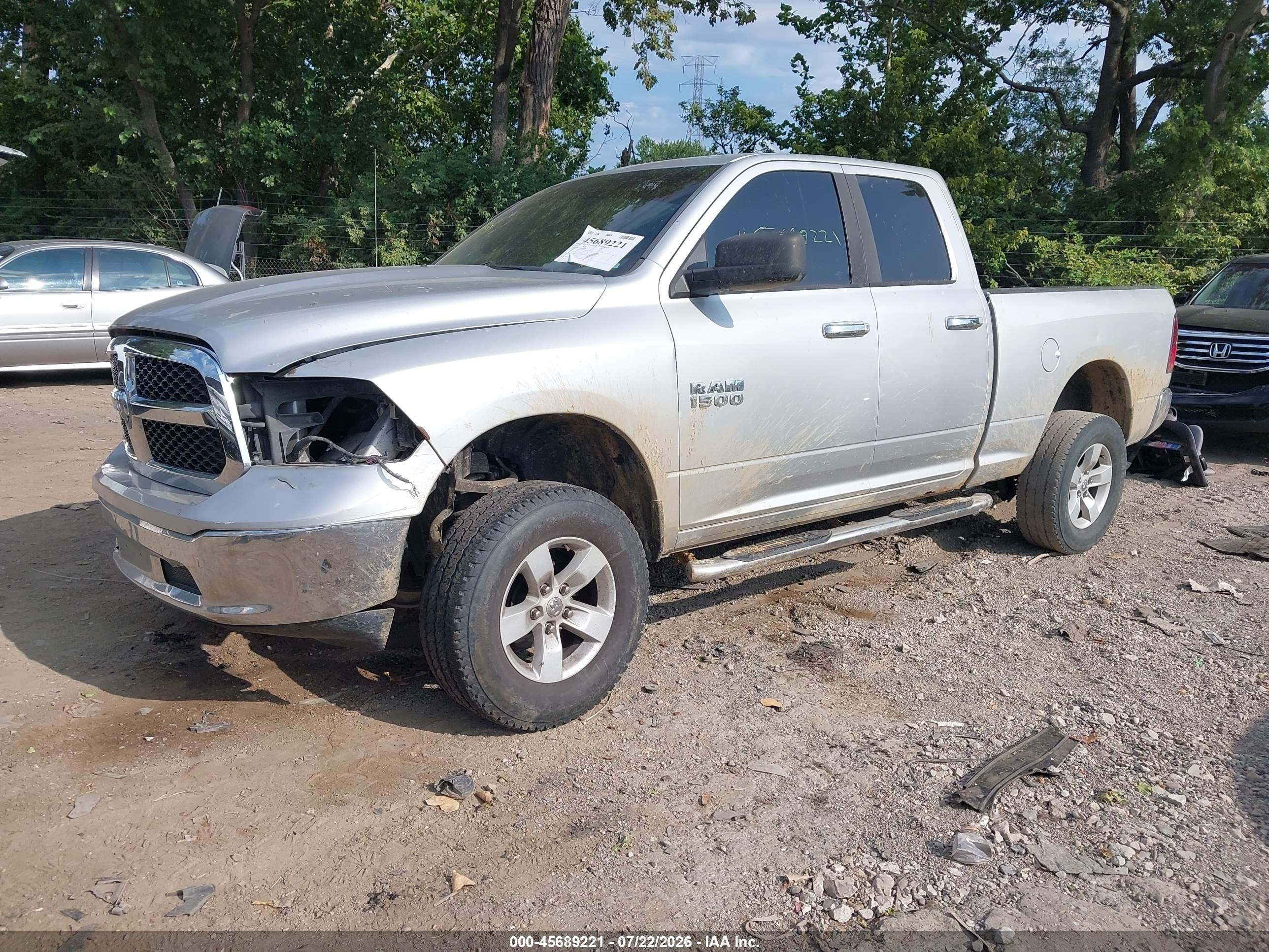 2015 Ram 1500 Slt Silver vin: 1C6RR7GG3FS531366