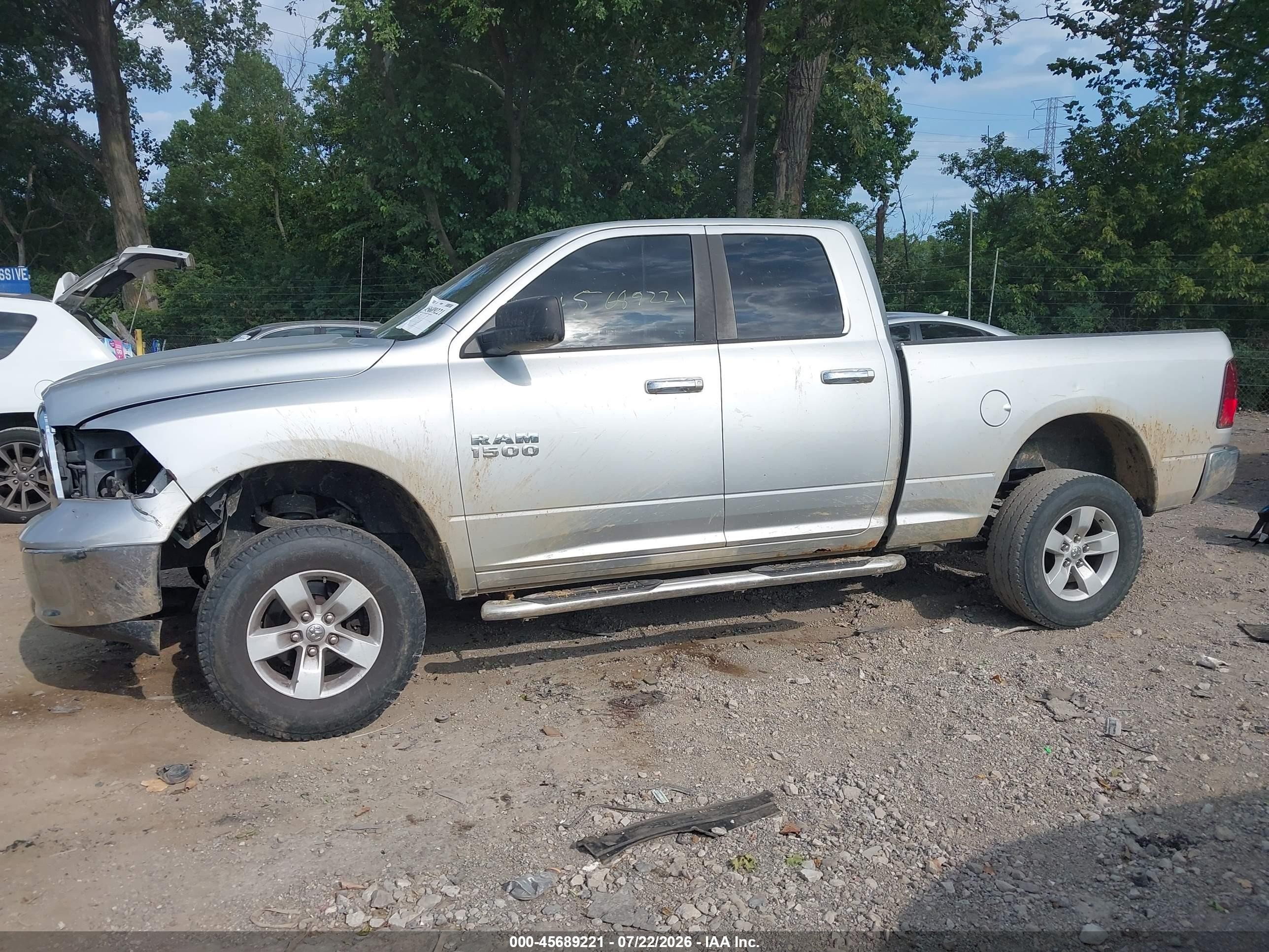 2015 Ram 1500 Slt Silver vin: 1C6RR7GG3FS531366