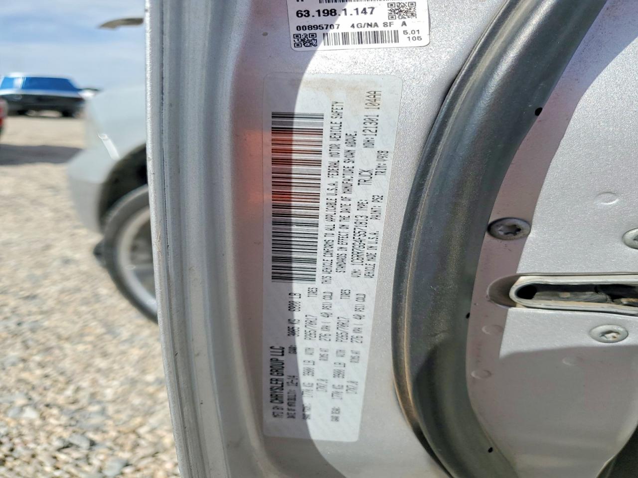 2015 Ram 1500 Silver vin: 1C6RR7GG4FS571813