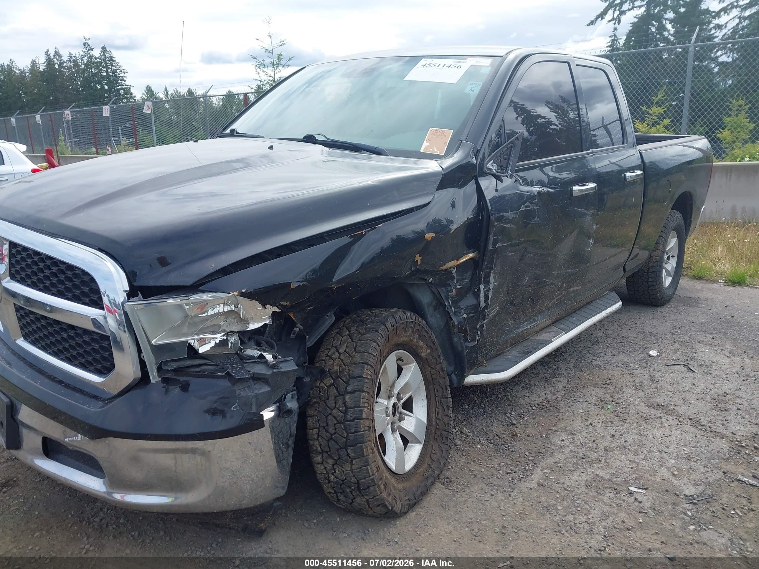 2014 Ram 1500 Slt Black vin: 1C6RR7GG7ES315177