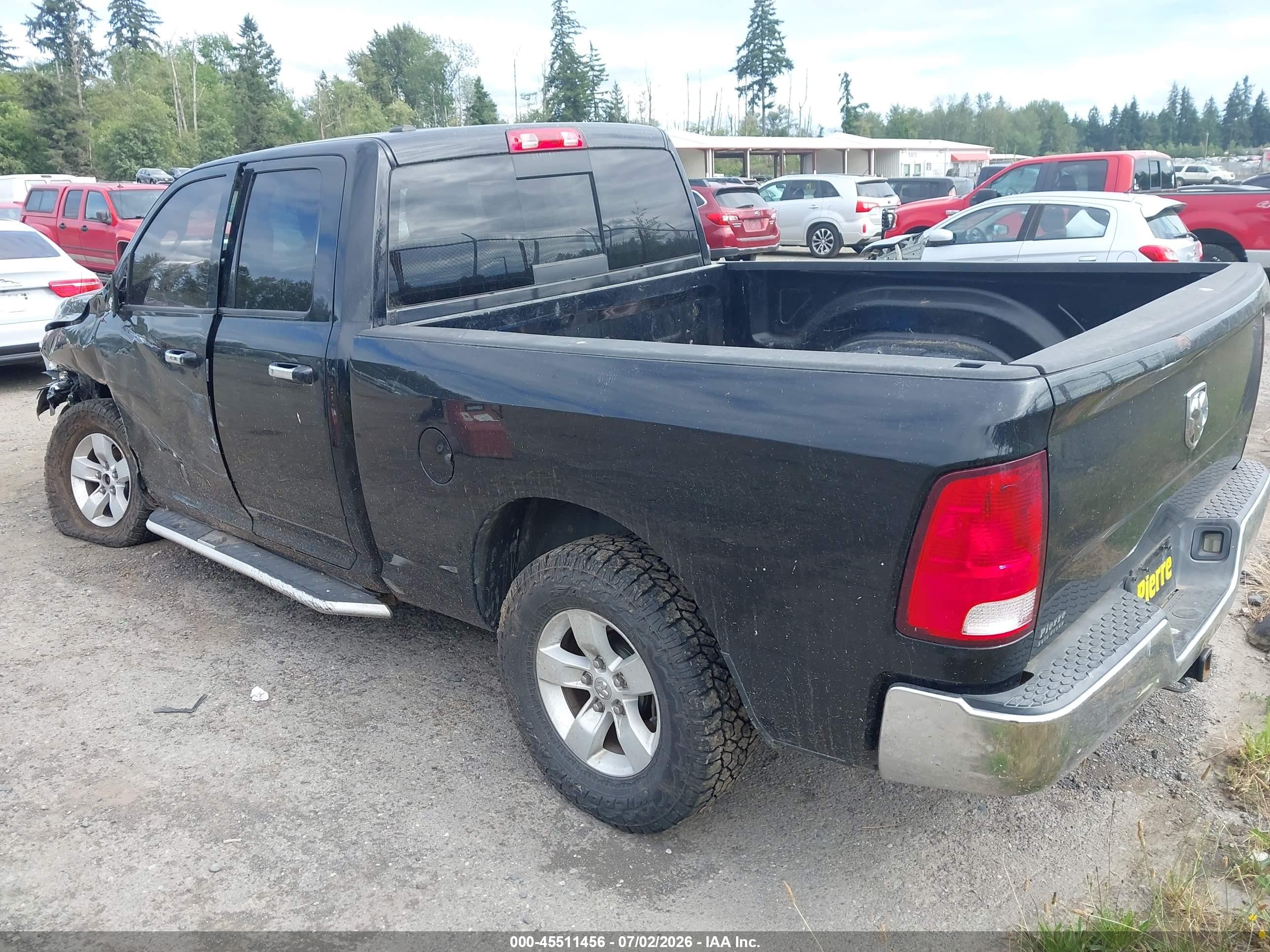 2014 Ram 1500 Slt Black vin: 1C6RR7GG7ES315177
