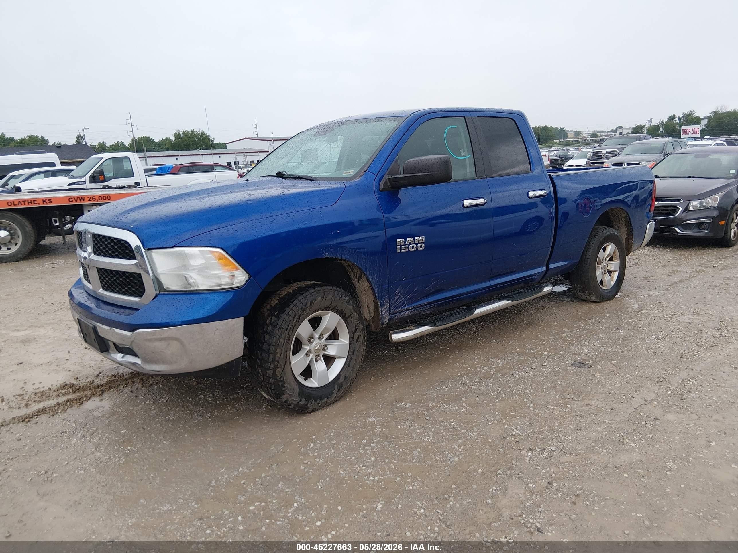 2017 Ram 1500 Slt  4x4 6'4 Box Blue vin: 1C6RR7GGXHS646680