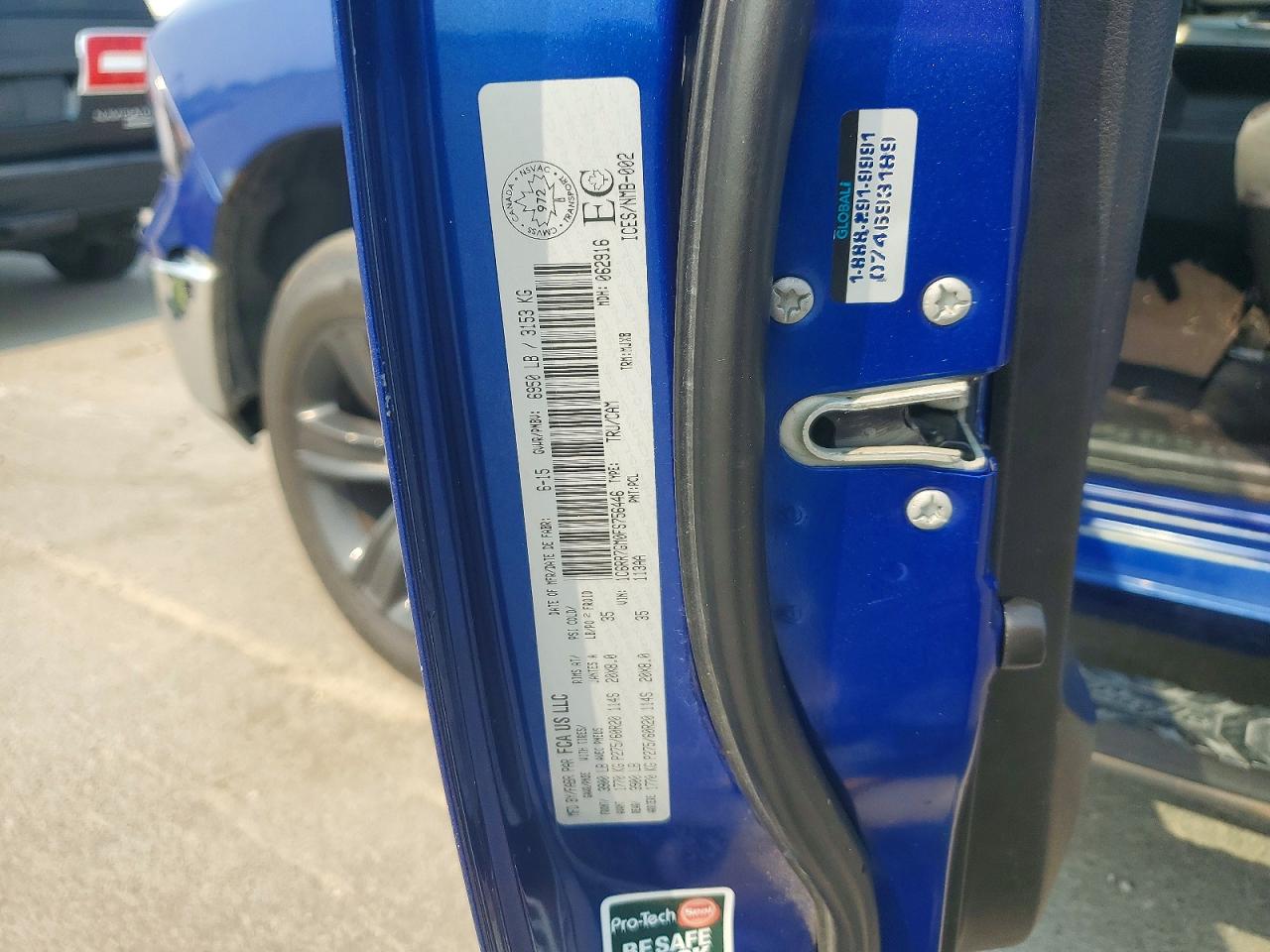 2015 Ram 1500 Slt Blue vin: 1C6RR7GM0FS756446