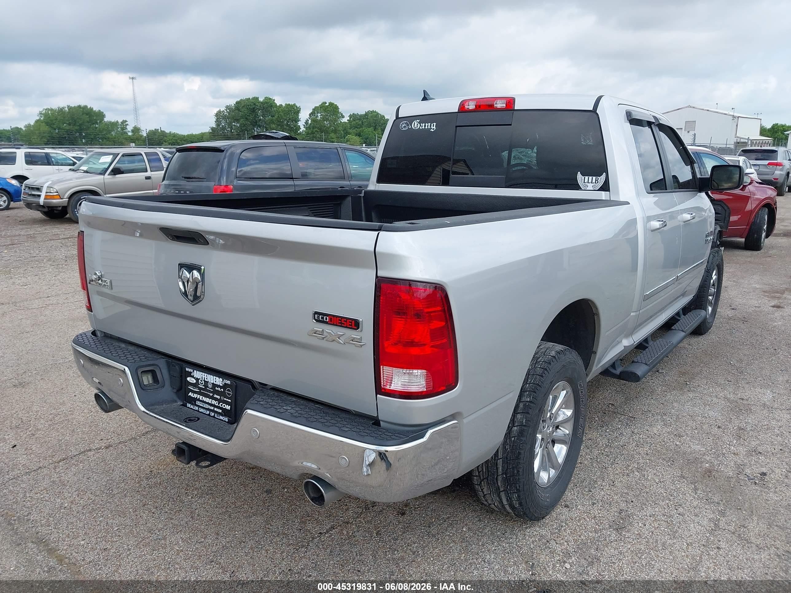 2014 Ram 1500 Big Horn Silver vin: 1C6RR7GM2ES409716