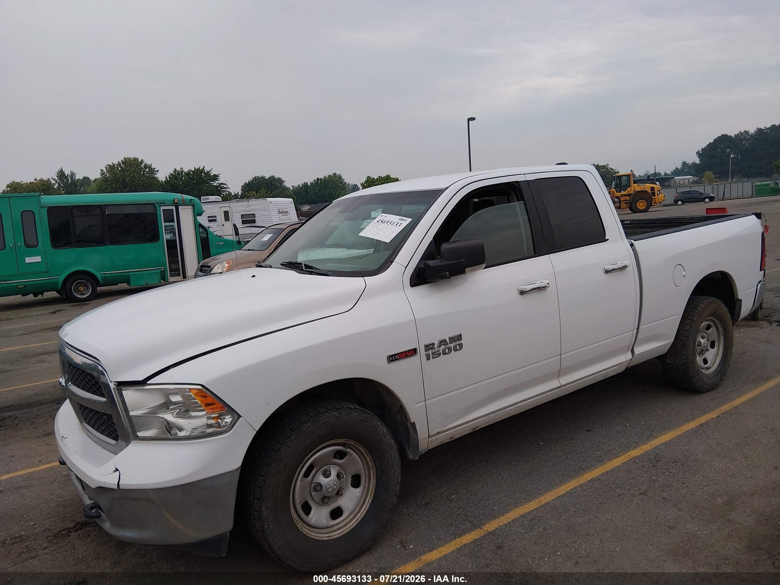 2015 Ram 1500 Slt White vin: 1C6RR7GM4FS704012
