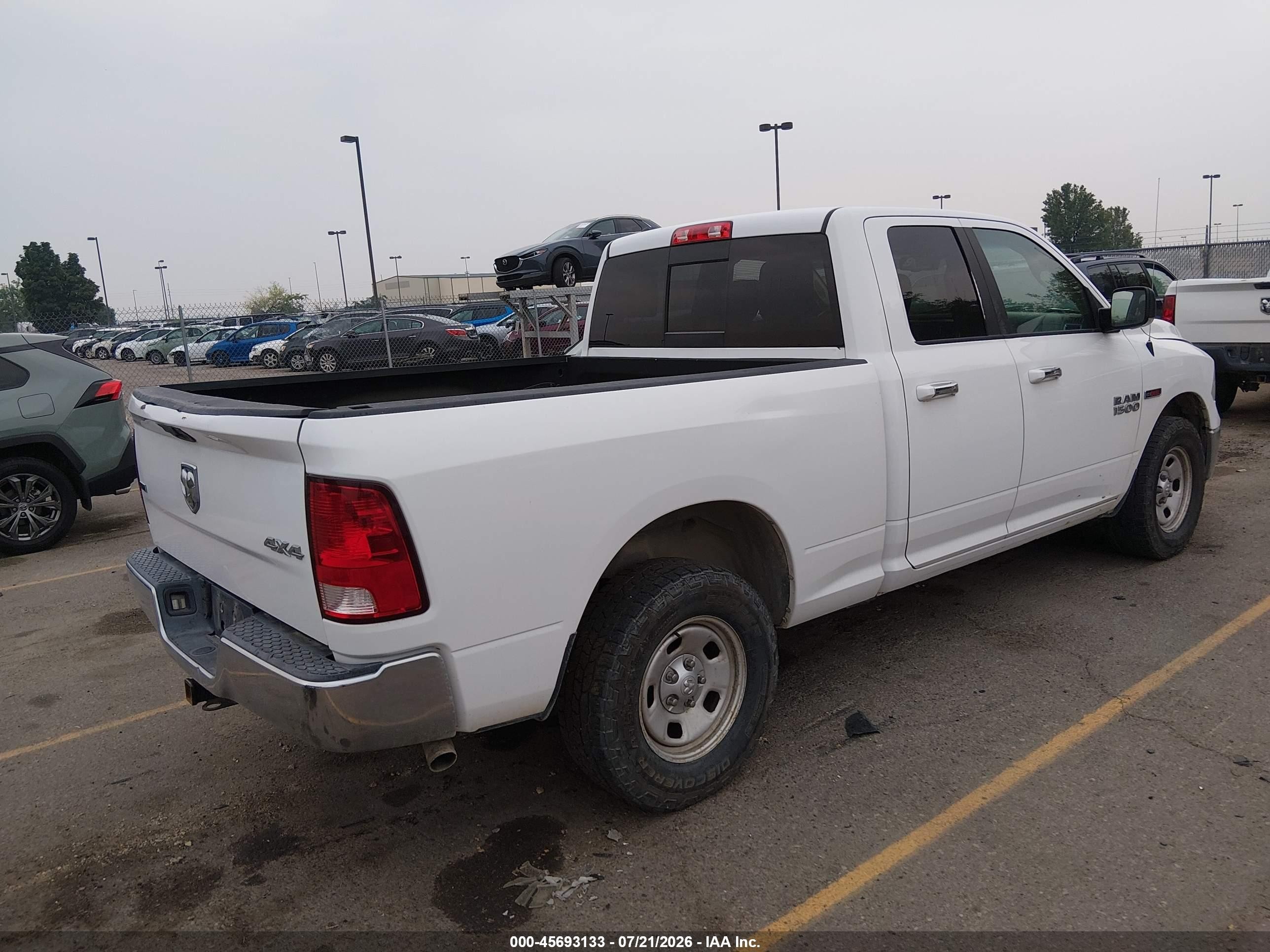 2015 Ram 1500 Slt White vin: 1C6RR7GM4FS704012