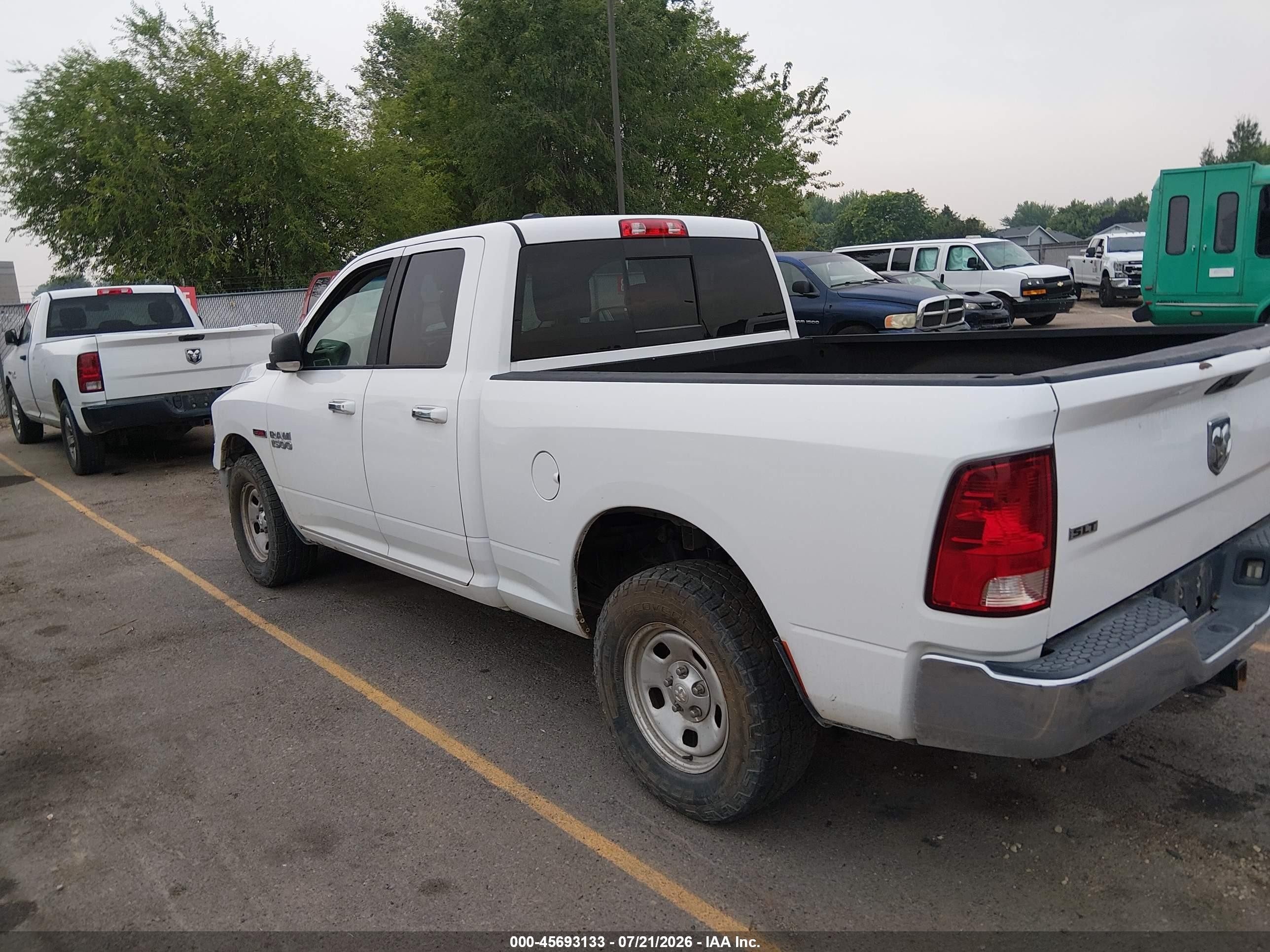 2015 Ram 1500 Slt White vin: 1C6RR7GM4FS704012
