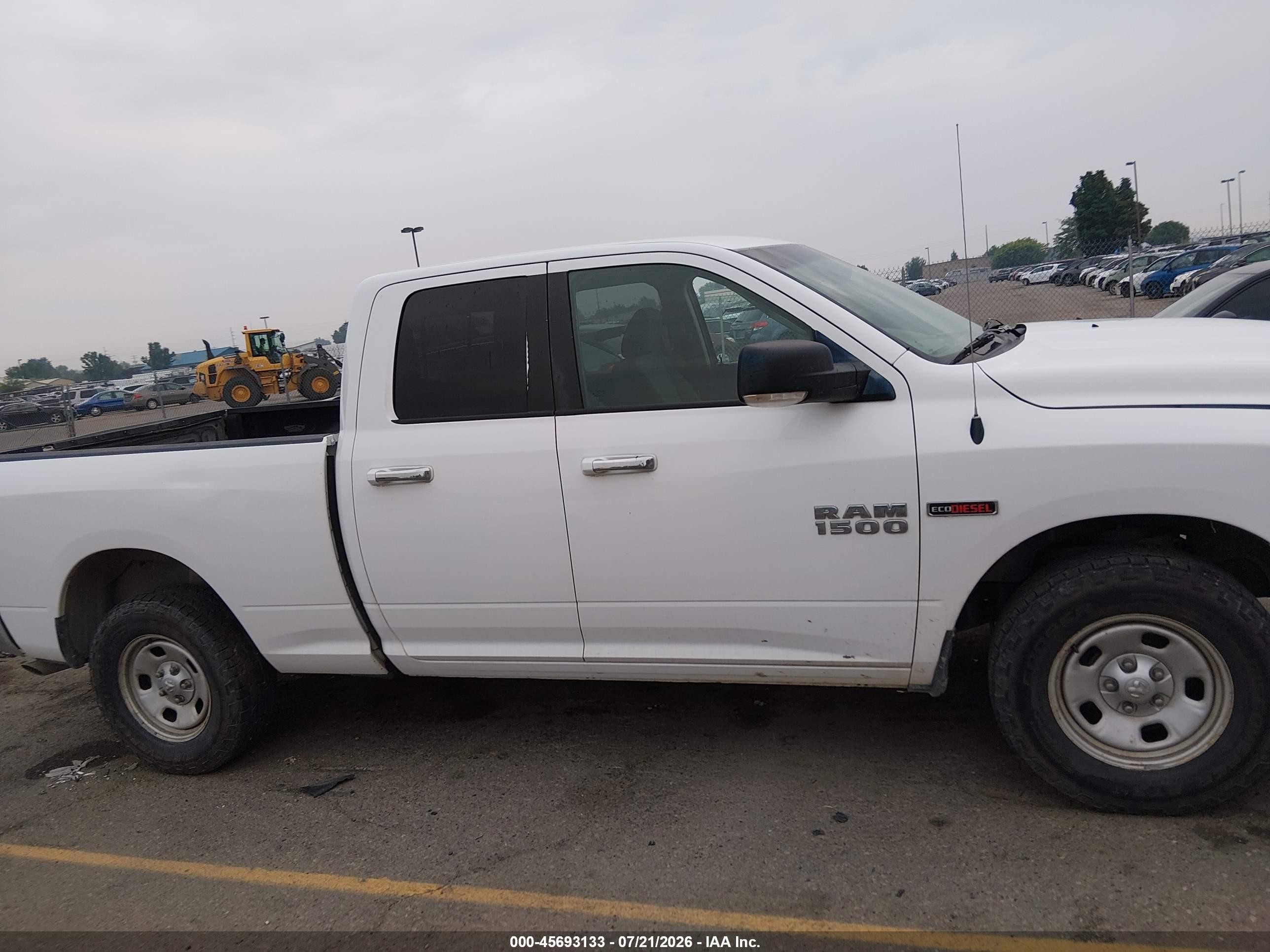 2015 Ram 1500 Slt White vin: 1C6RR7GM4FS704012