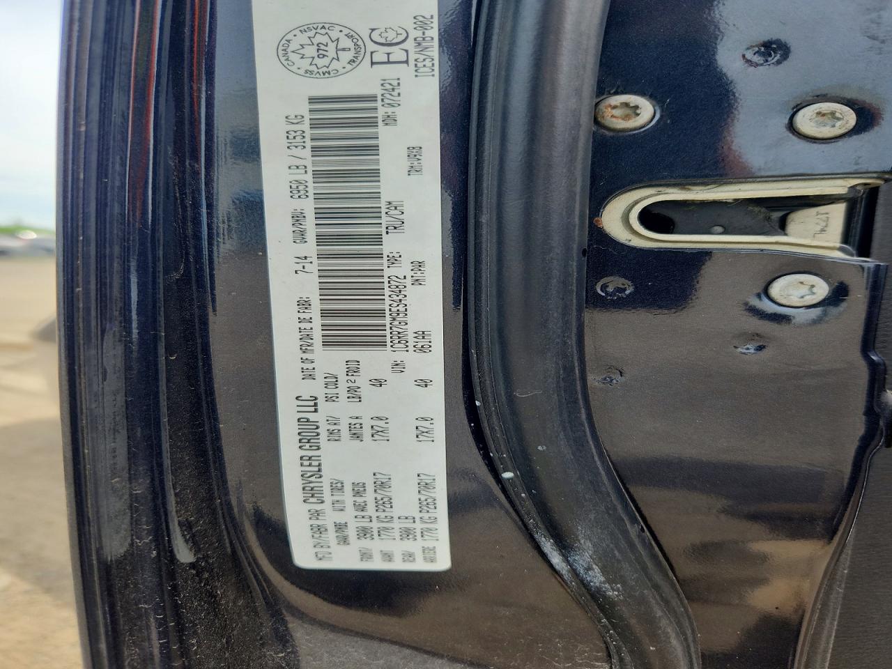 2014 Ram 1500 Slt Black vin: 1C6RR7GM9ES434872