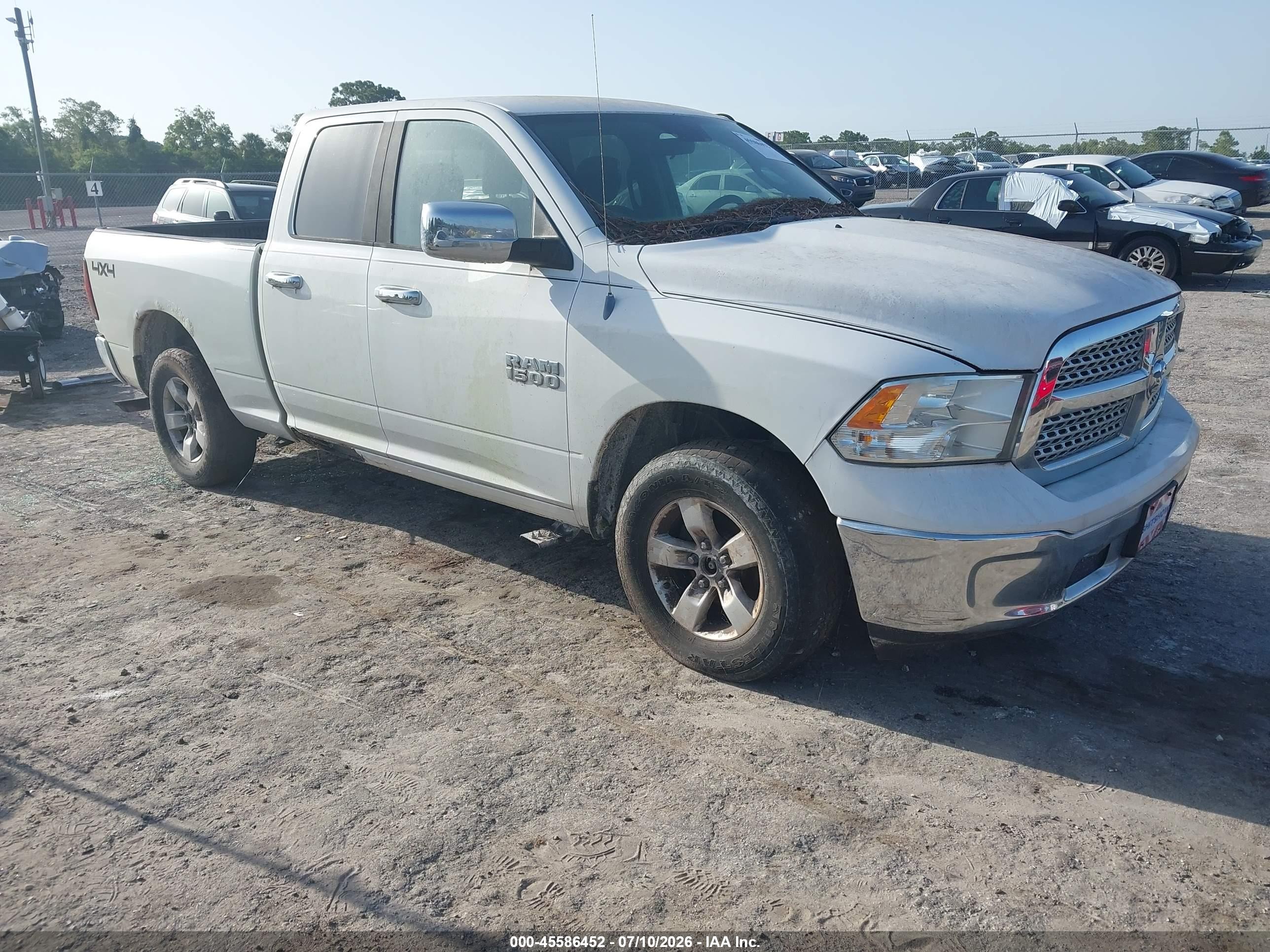 2013 Ram 1500 Slt White vin: 1C6RR7GP0DS512481