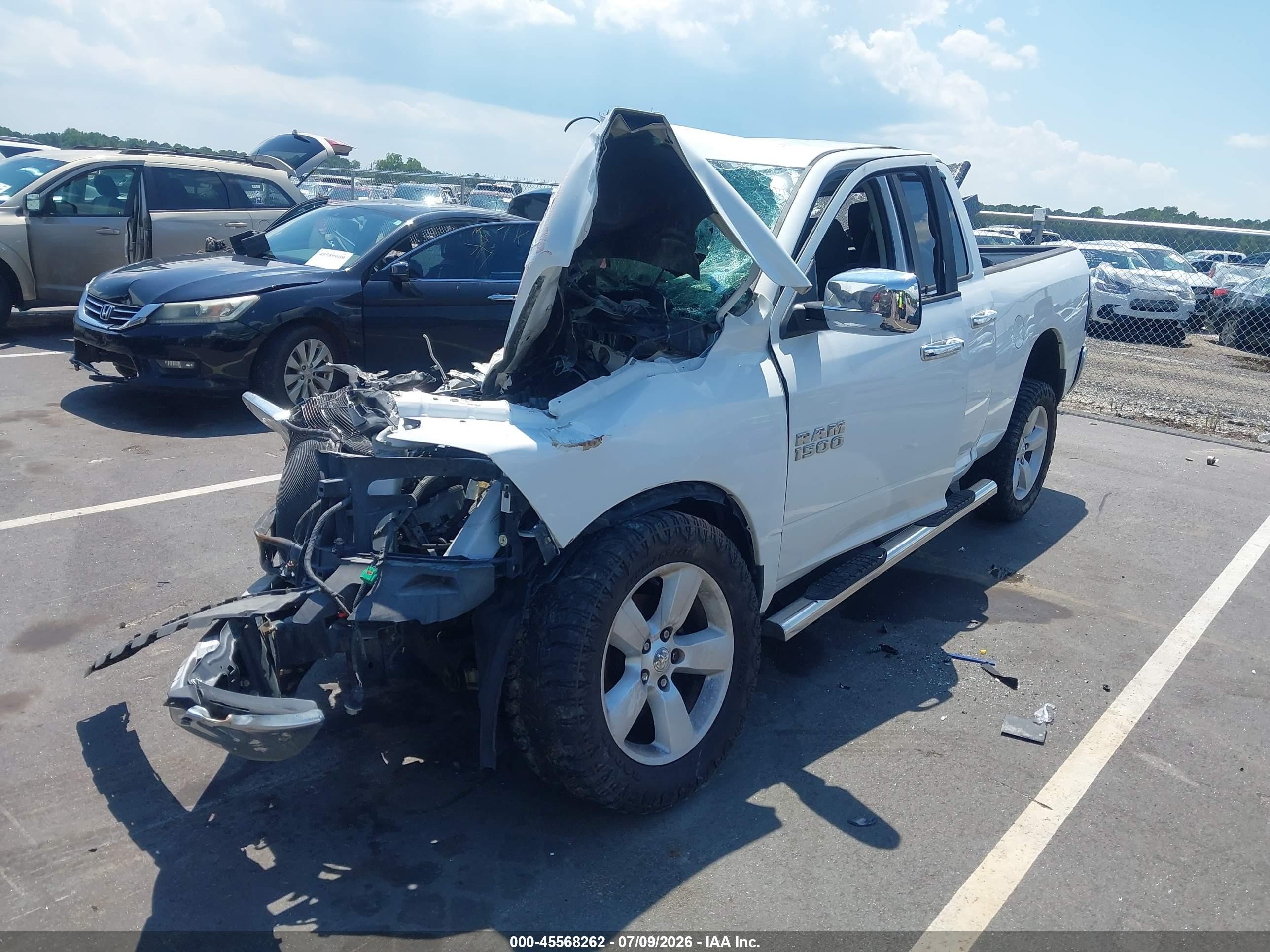 2013 Ram 1500 Slt White vin: 1C6RR7GP0DS659805