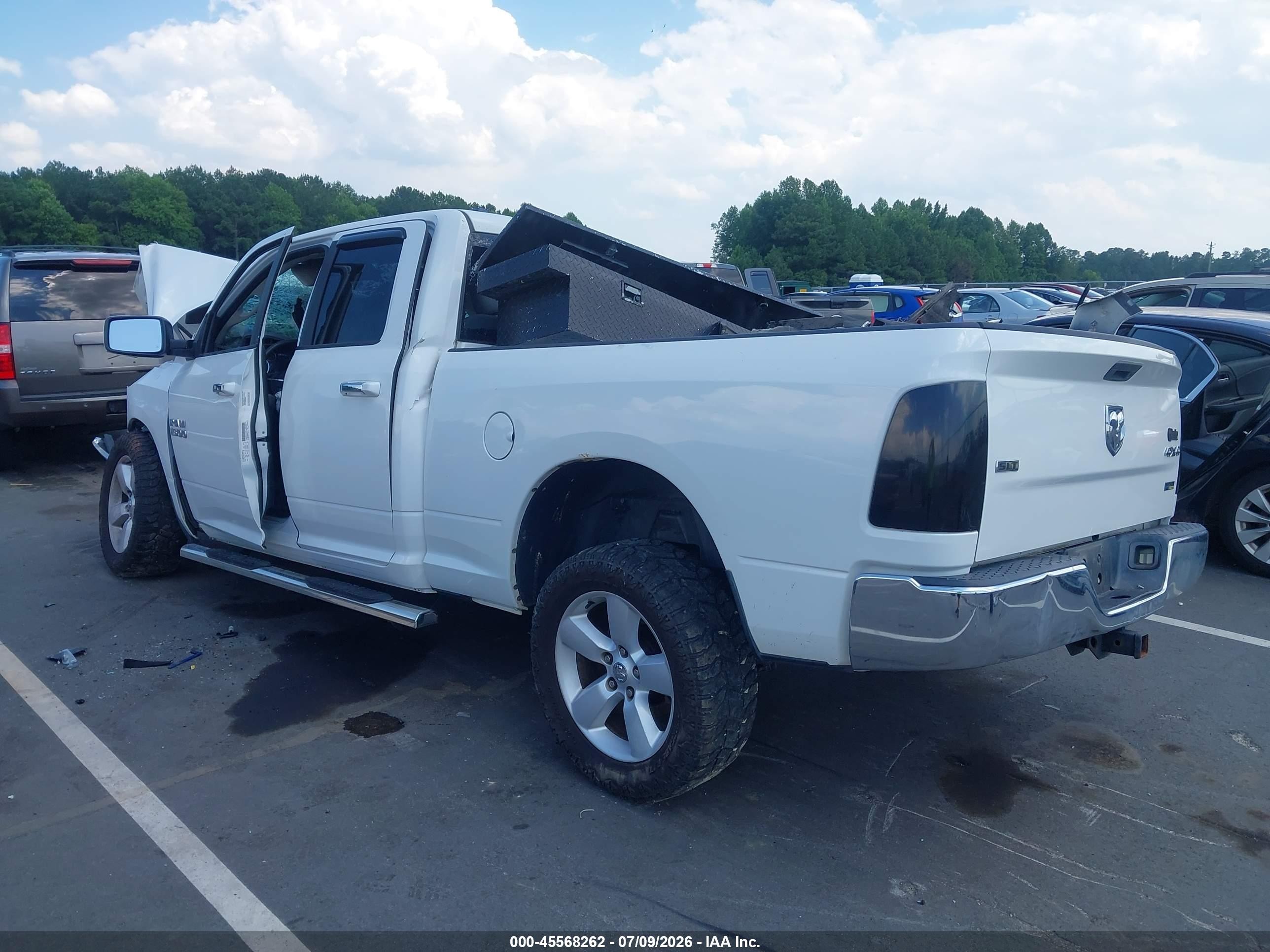 2013 Ram 1500 Slt White vin: 1C6RR7GP0DS659805