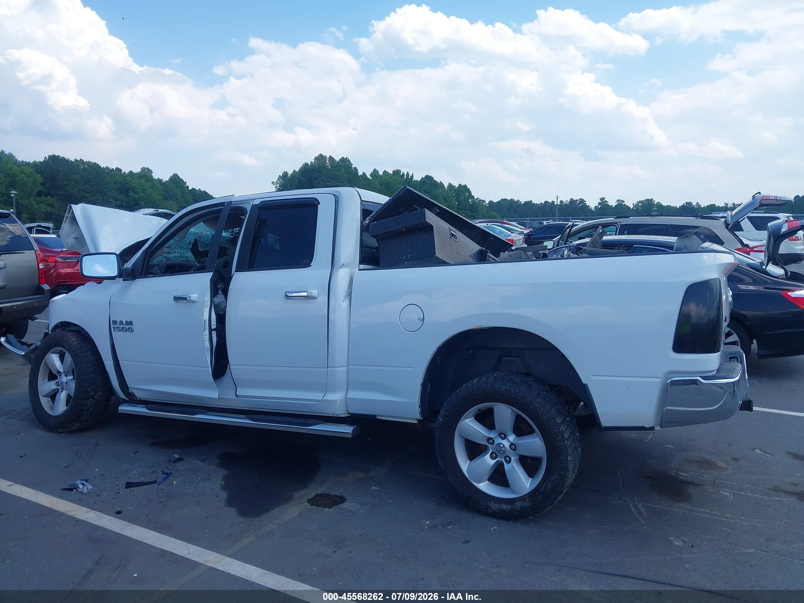 2013 Ram 1500 Slt White vin: 1C6RR7GP0DS659805