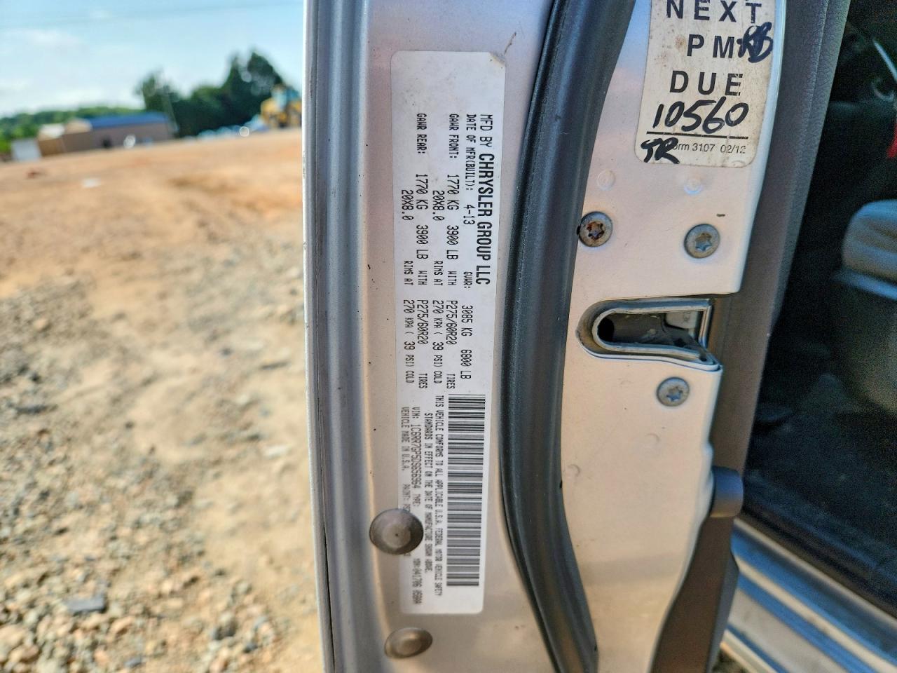 2013 Ram 1500 Slt Silver vin: 1C6RR7GP5DS656964