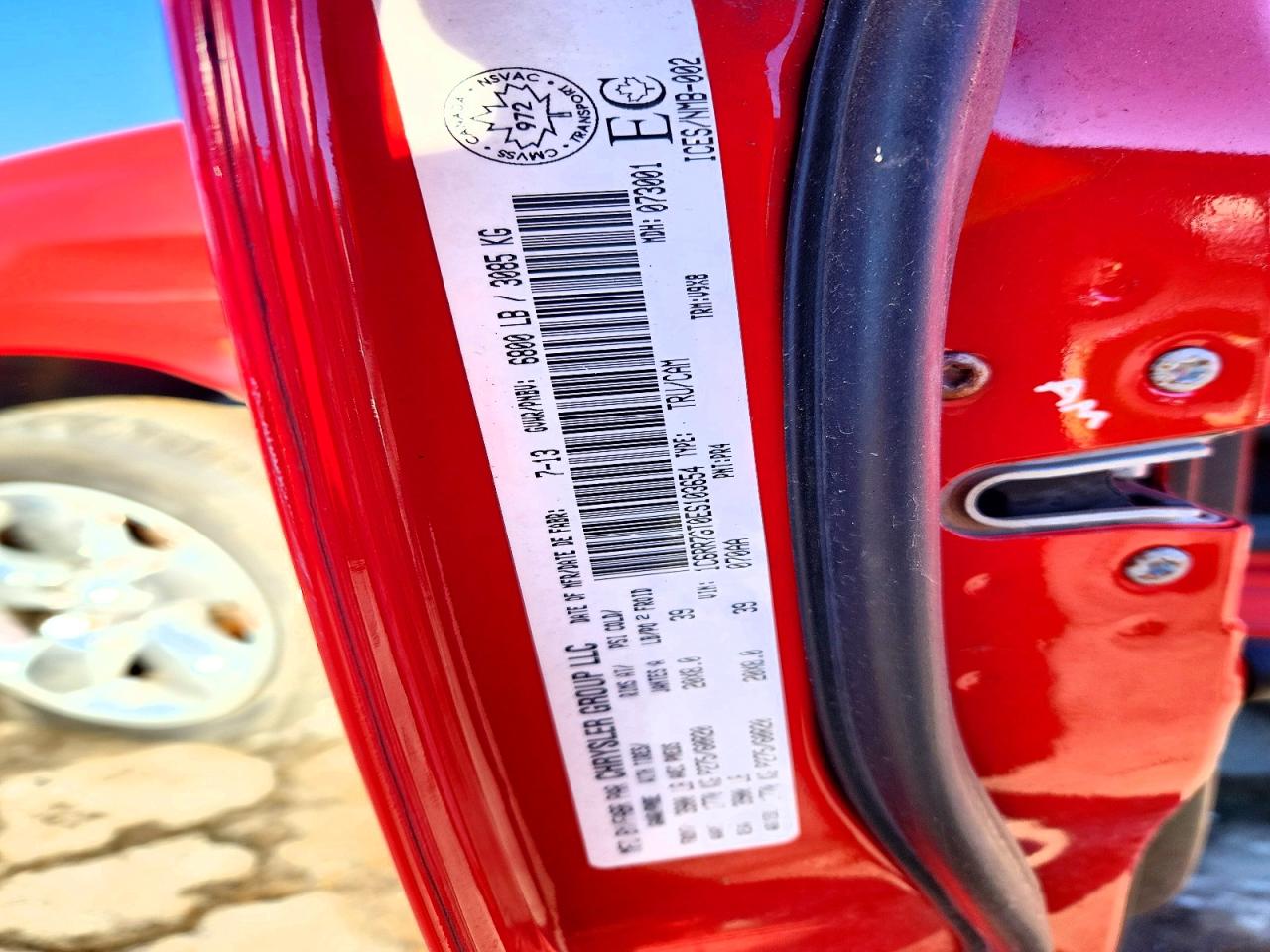 2014 Ram 1500 Slt Red vin: 1C6RR7GT0ES103654