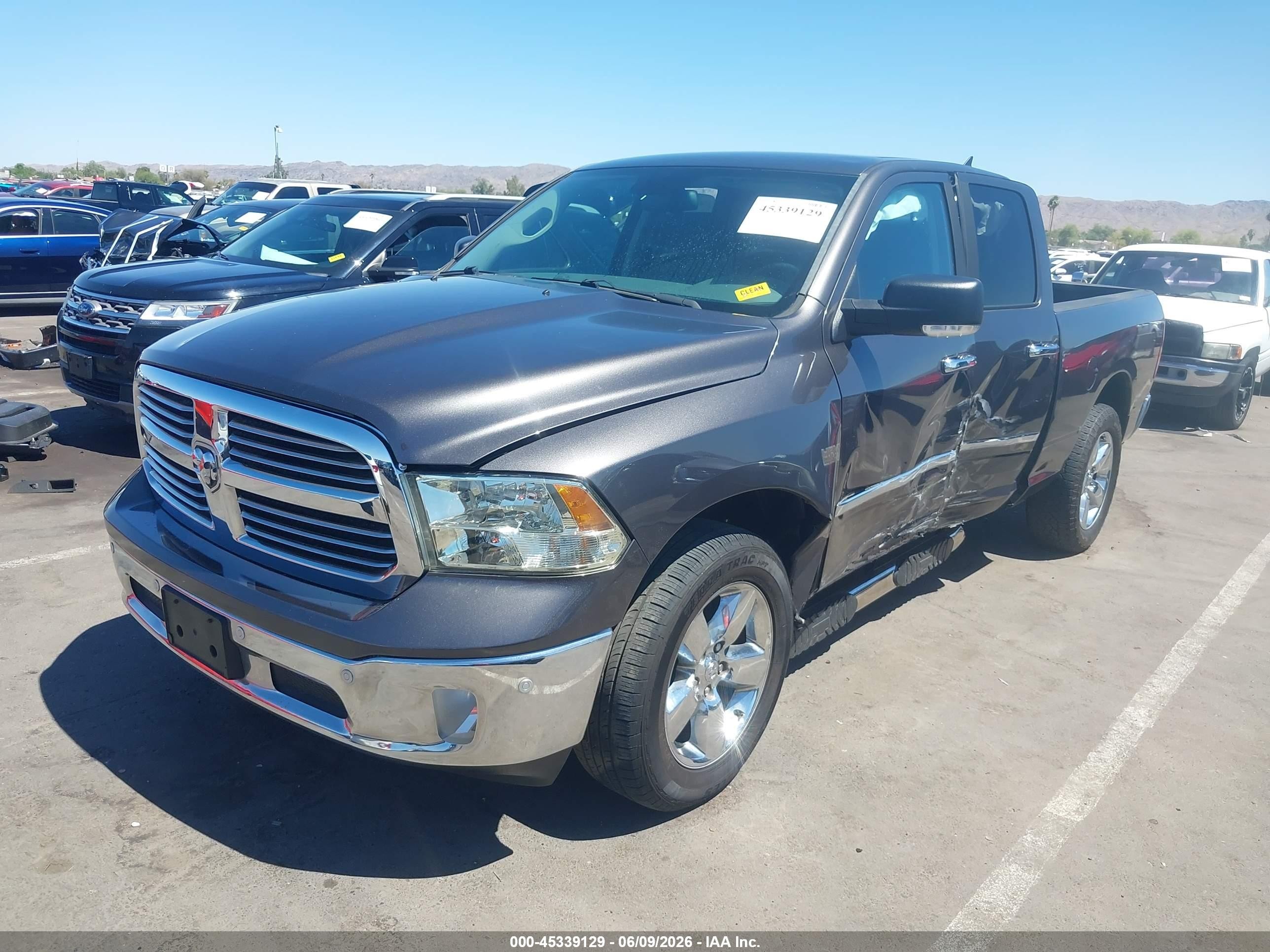 2014 Ram 1500 Big Horn Gray vin: 1C6RR7GT0ES393314