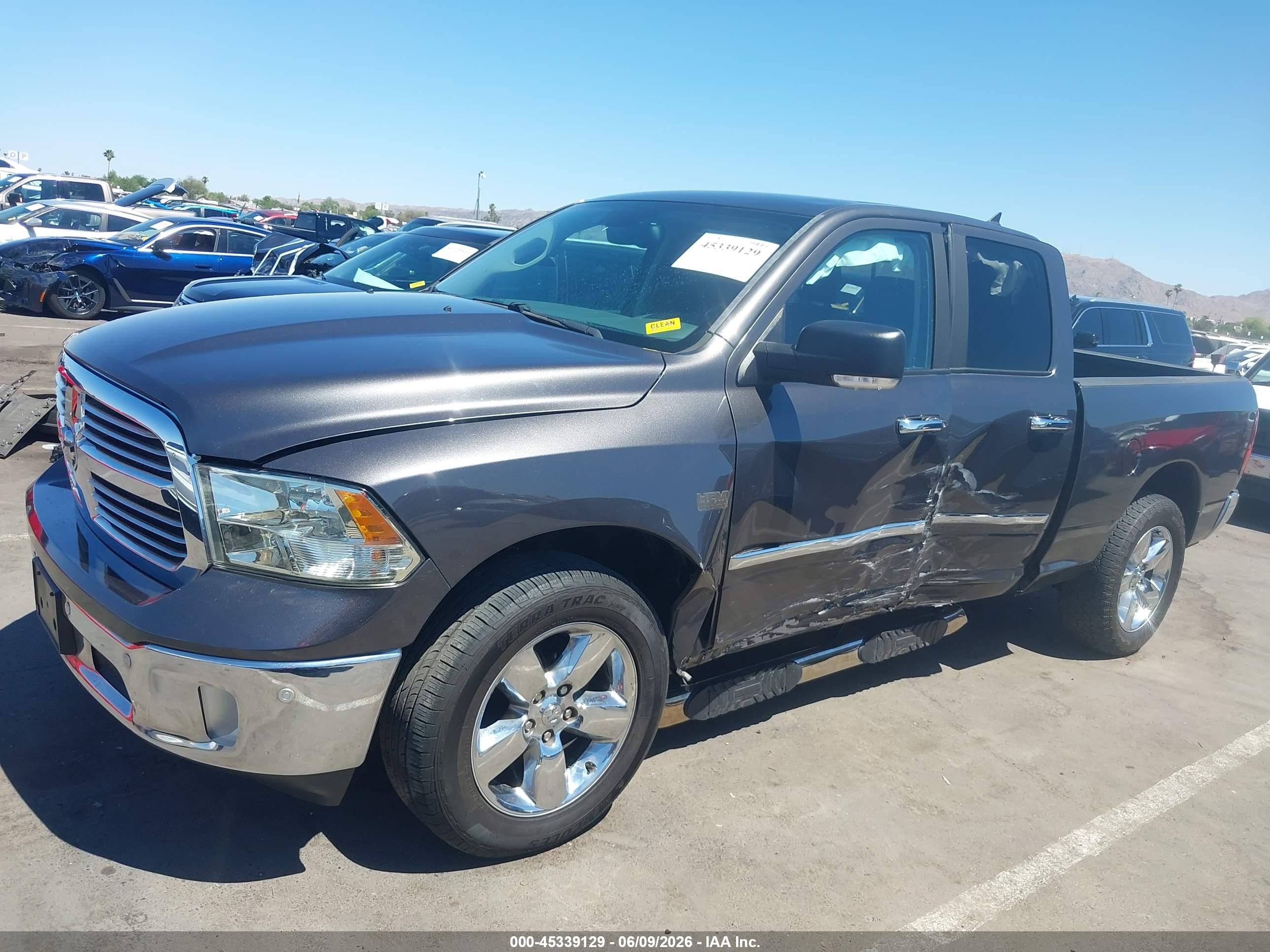 2014 Ram 1500 Big Horn Gray vin: 1C6RR7GT0ES393314