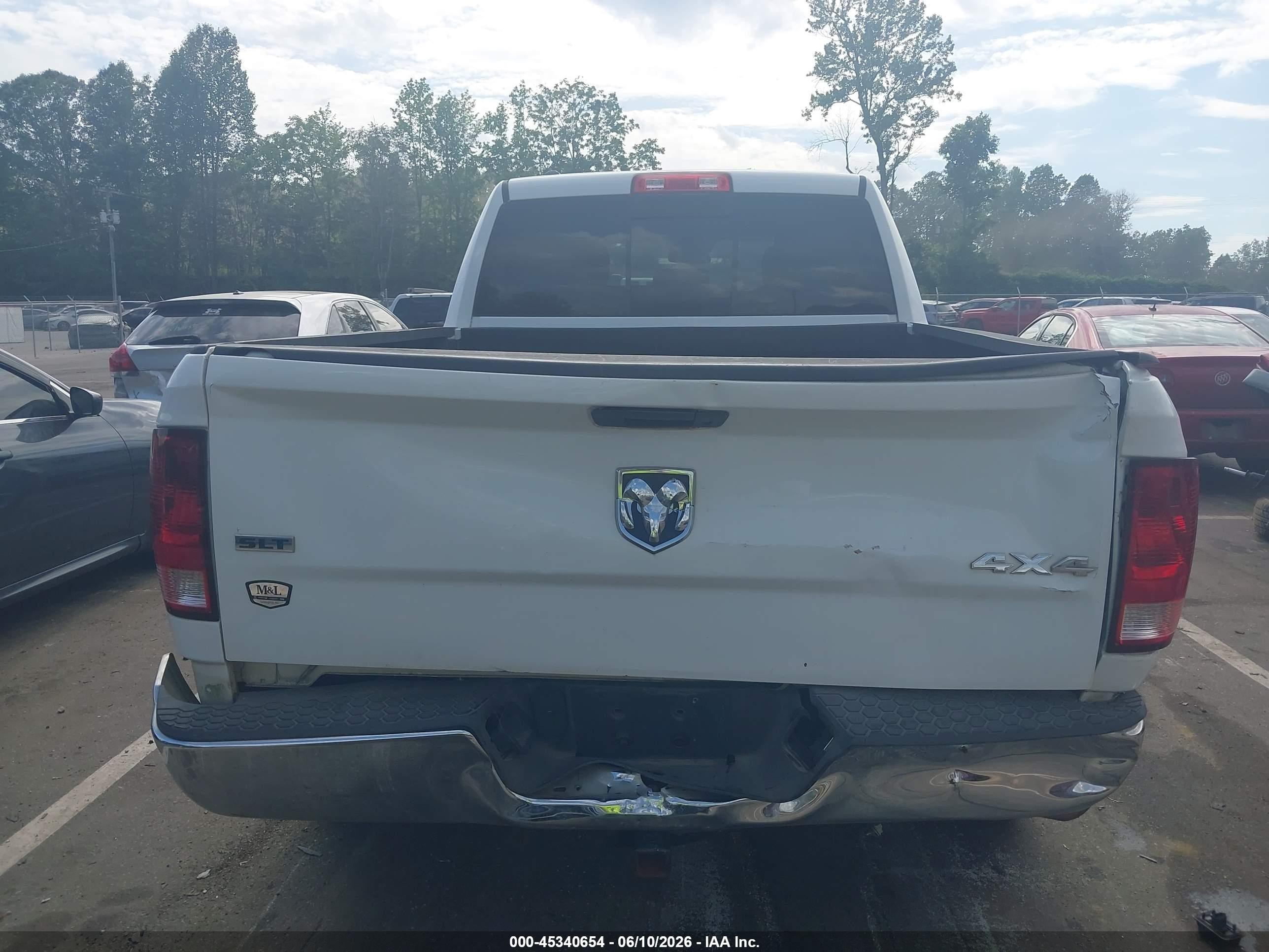 2013 Ram 1500 Slt White vin: 1C6RR7GT1DS566322