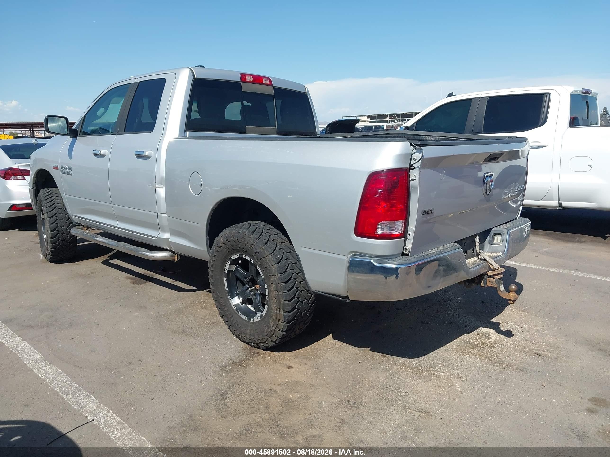 2014 Ram 1500 Slt Silver vin: 1C6RR7GT1ES149946