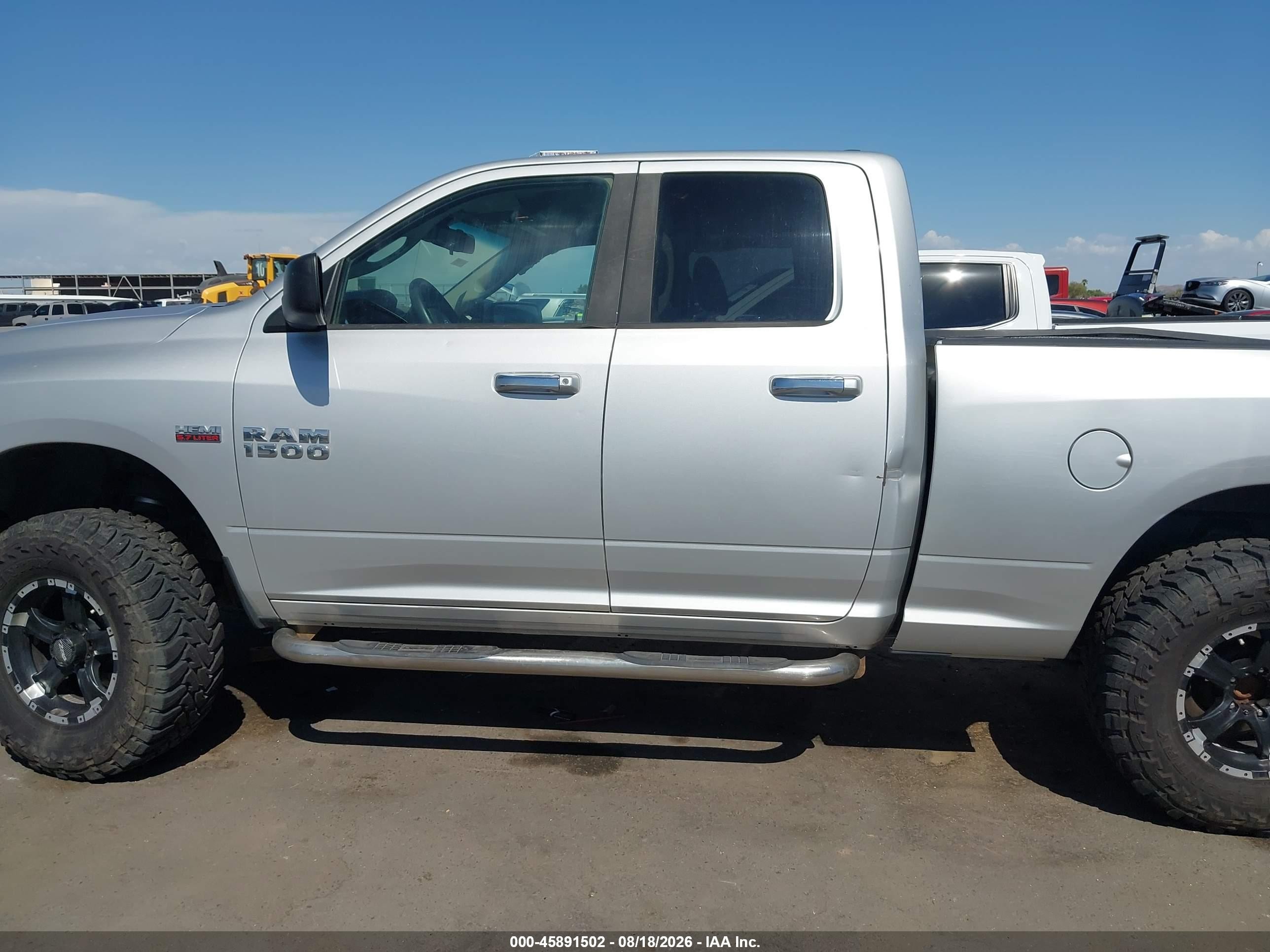 2014 Ram 1500 Slt Silver vin: 1C6RR7GT1ES149946