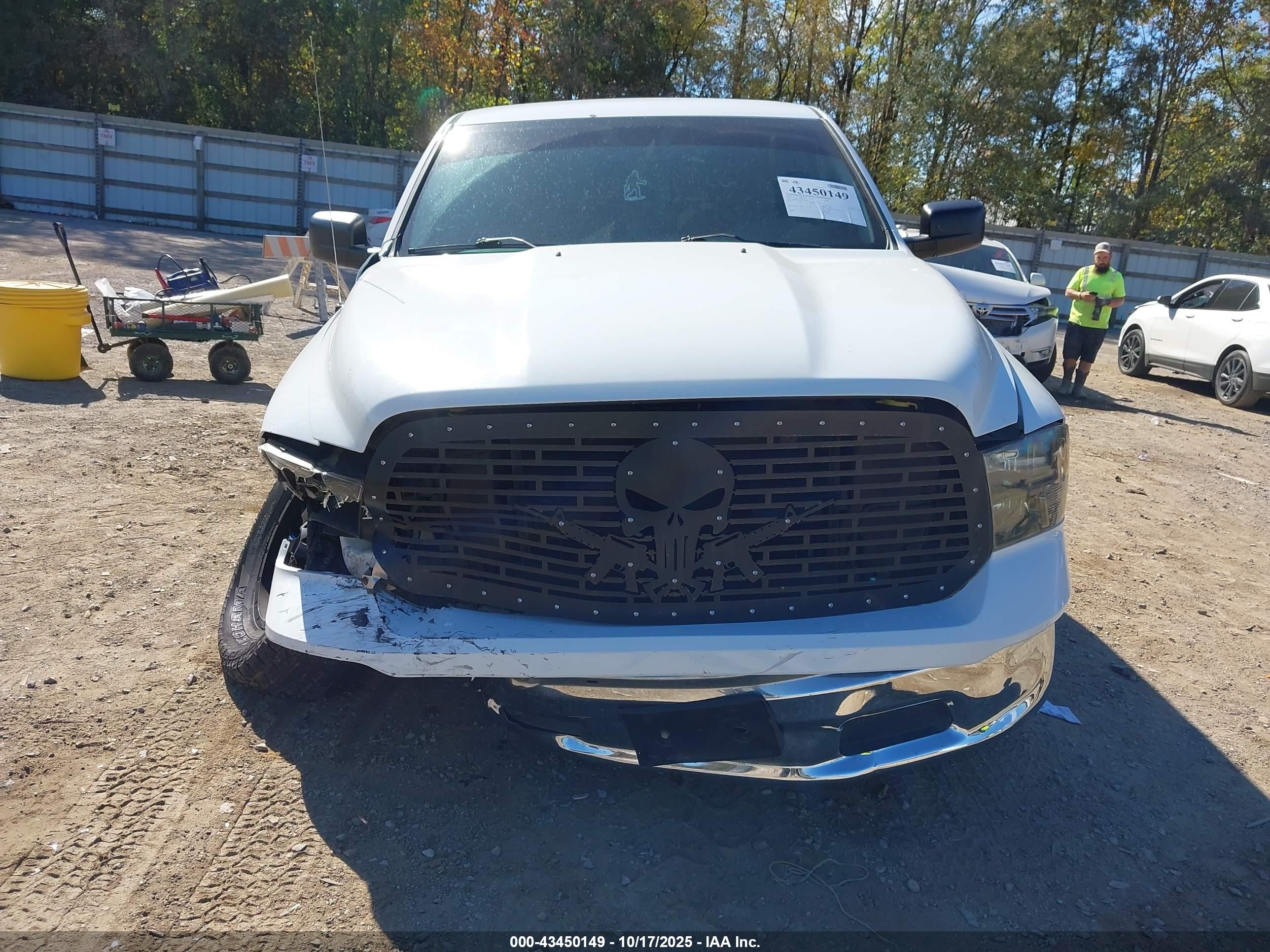2014 Ram 1500 Slt White vin: 1C6RR7GT1ES168562