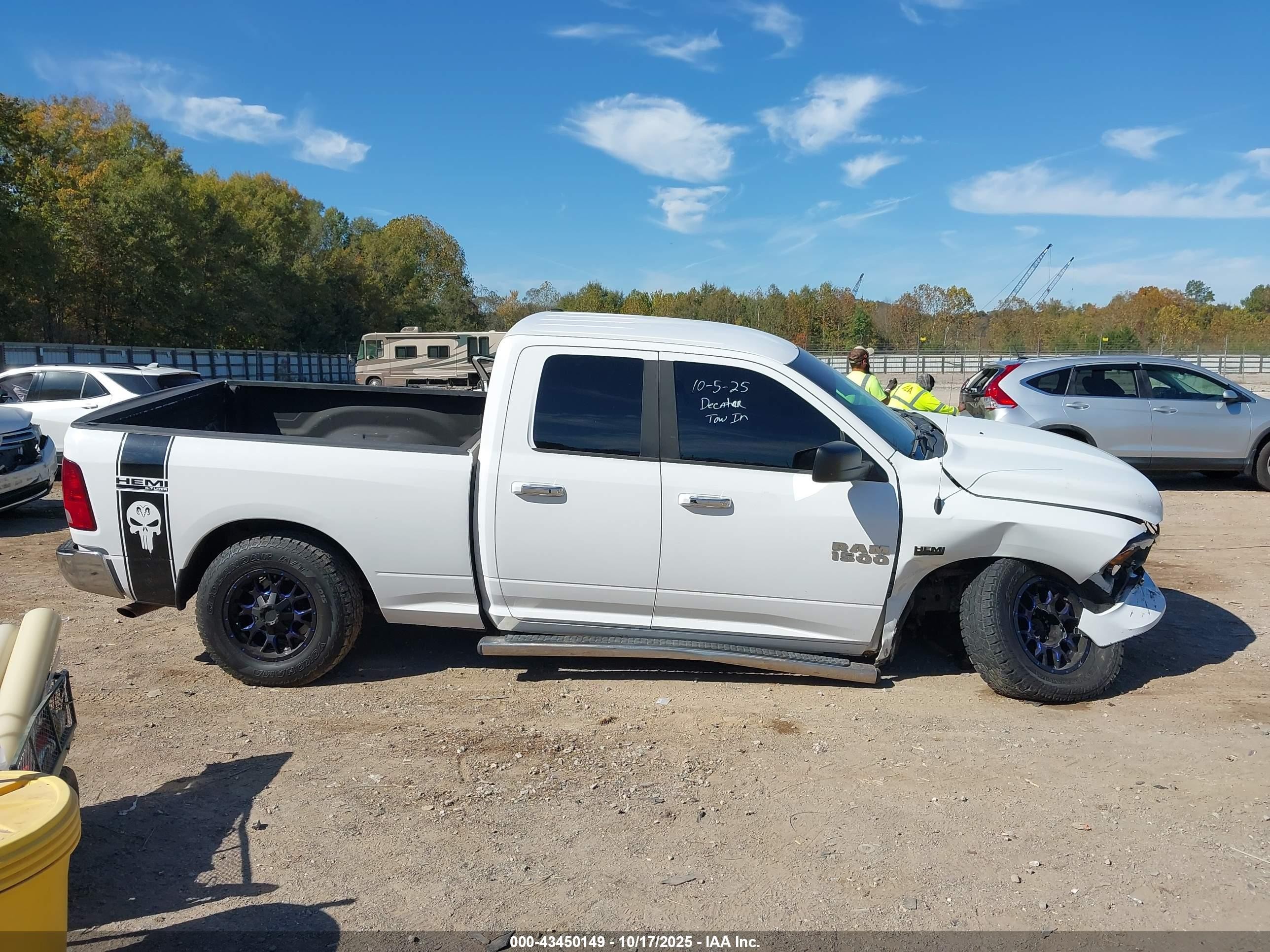 2014 Ram 1500 Slt White vin: 1C6RR7GT1ES168562