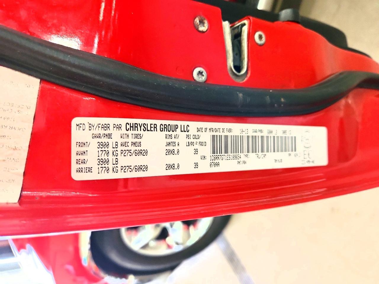 2014 Ram 1500 Slt Red vin: 1C6RR7GT1ES189654