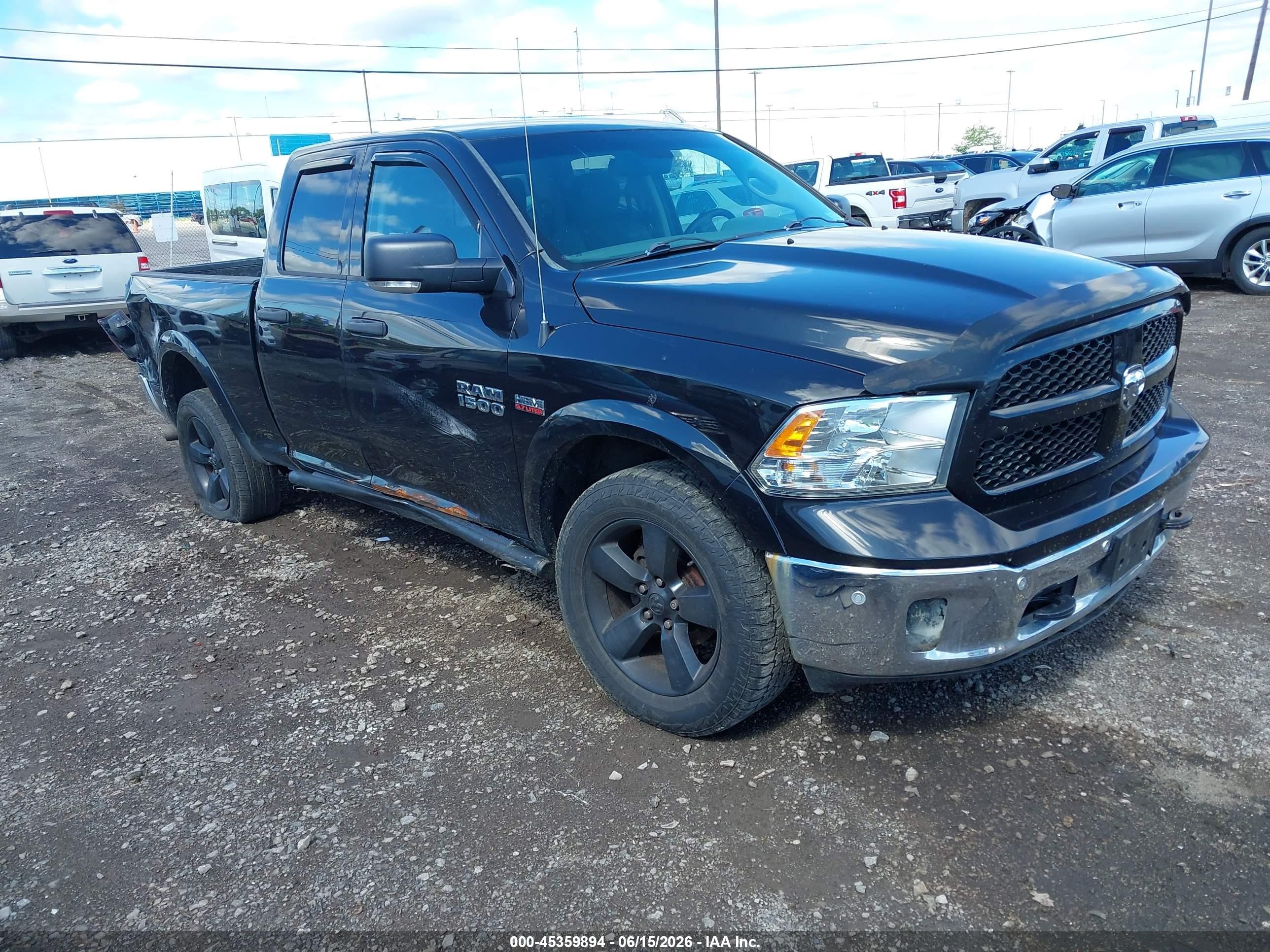 2015 Ram 1500 Outdoorsman Black vin: 1C6RR7GT1FS628403