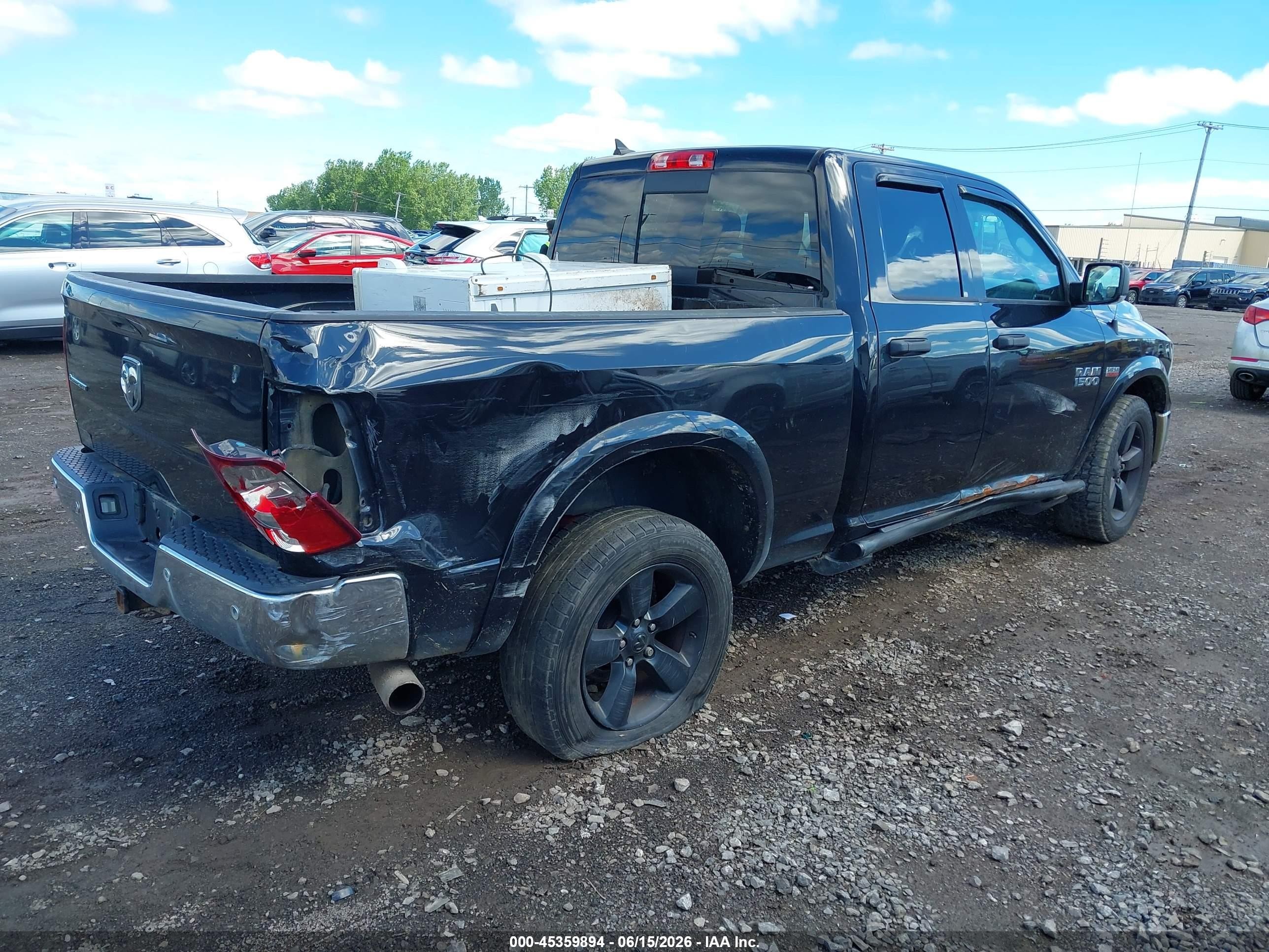 2015 Ram 1500 Outdoorsman Black vin: 1C6RR7GT1FS628403