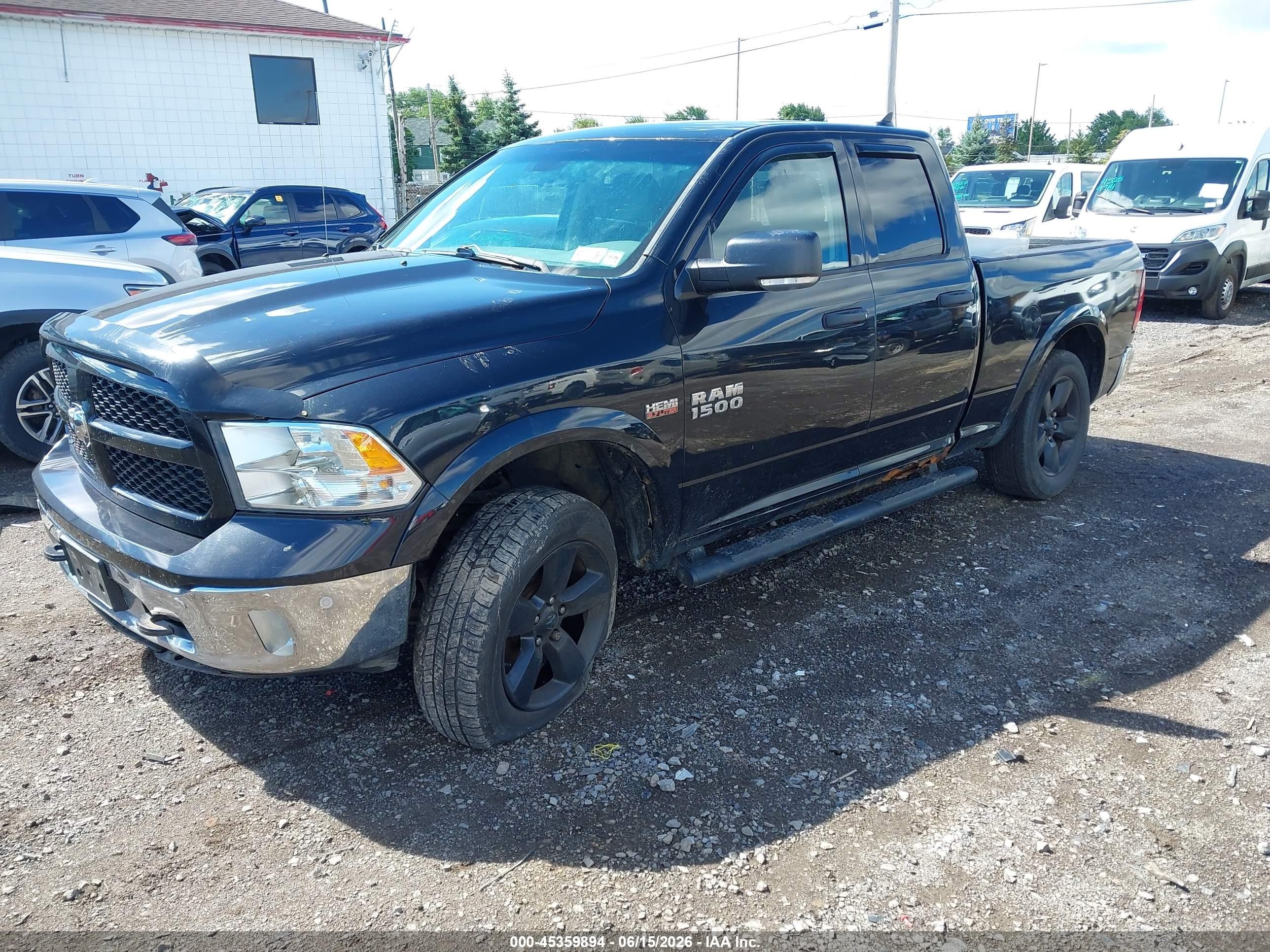 2015 Ram 1500 Outdoorsman Black vin: 1C6RR7GT1FS628403
