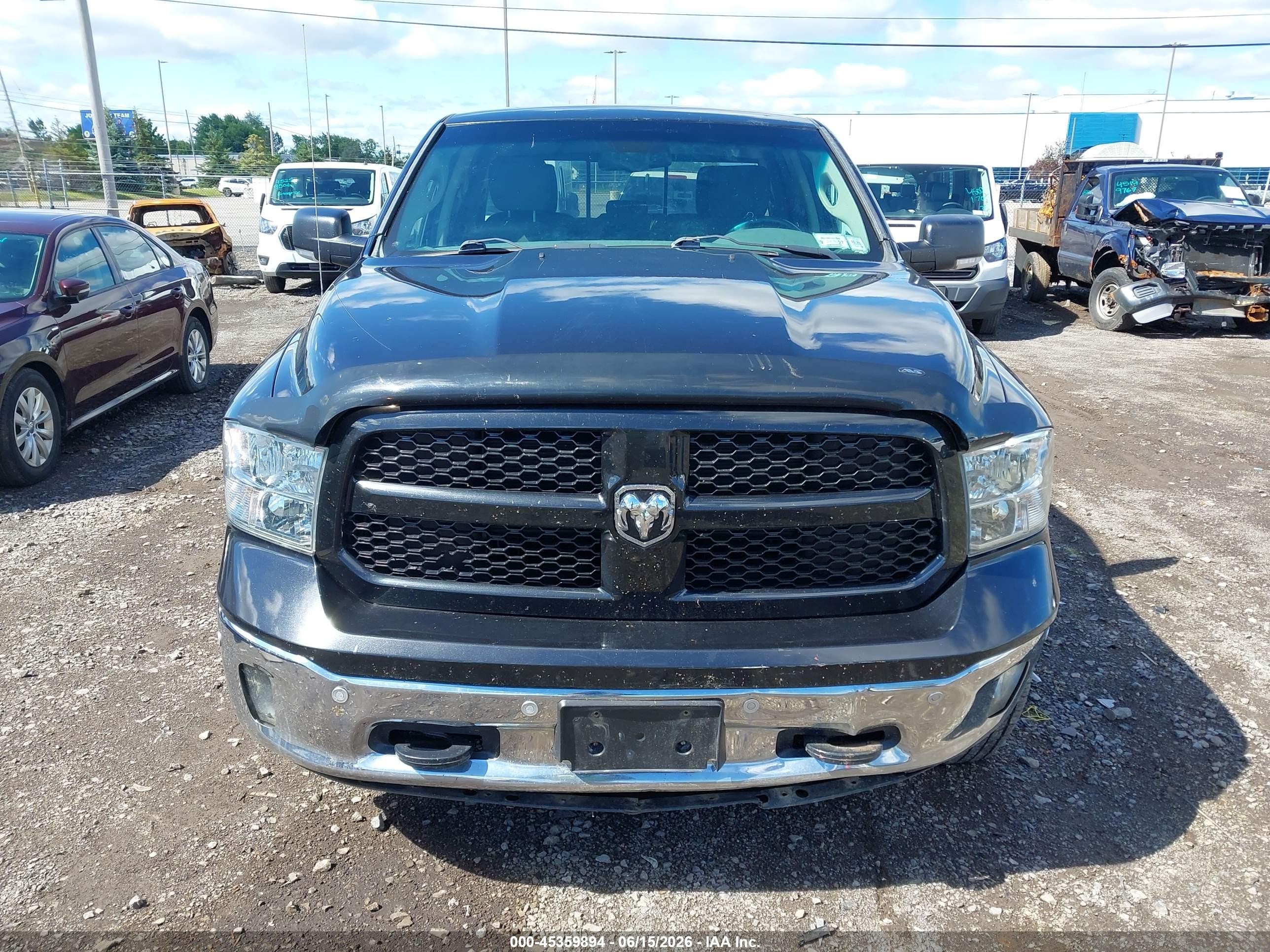 2015 Ram 1500 Outdoorsman Black vin: 1C6RR7GT1FS628403