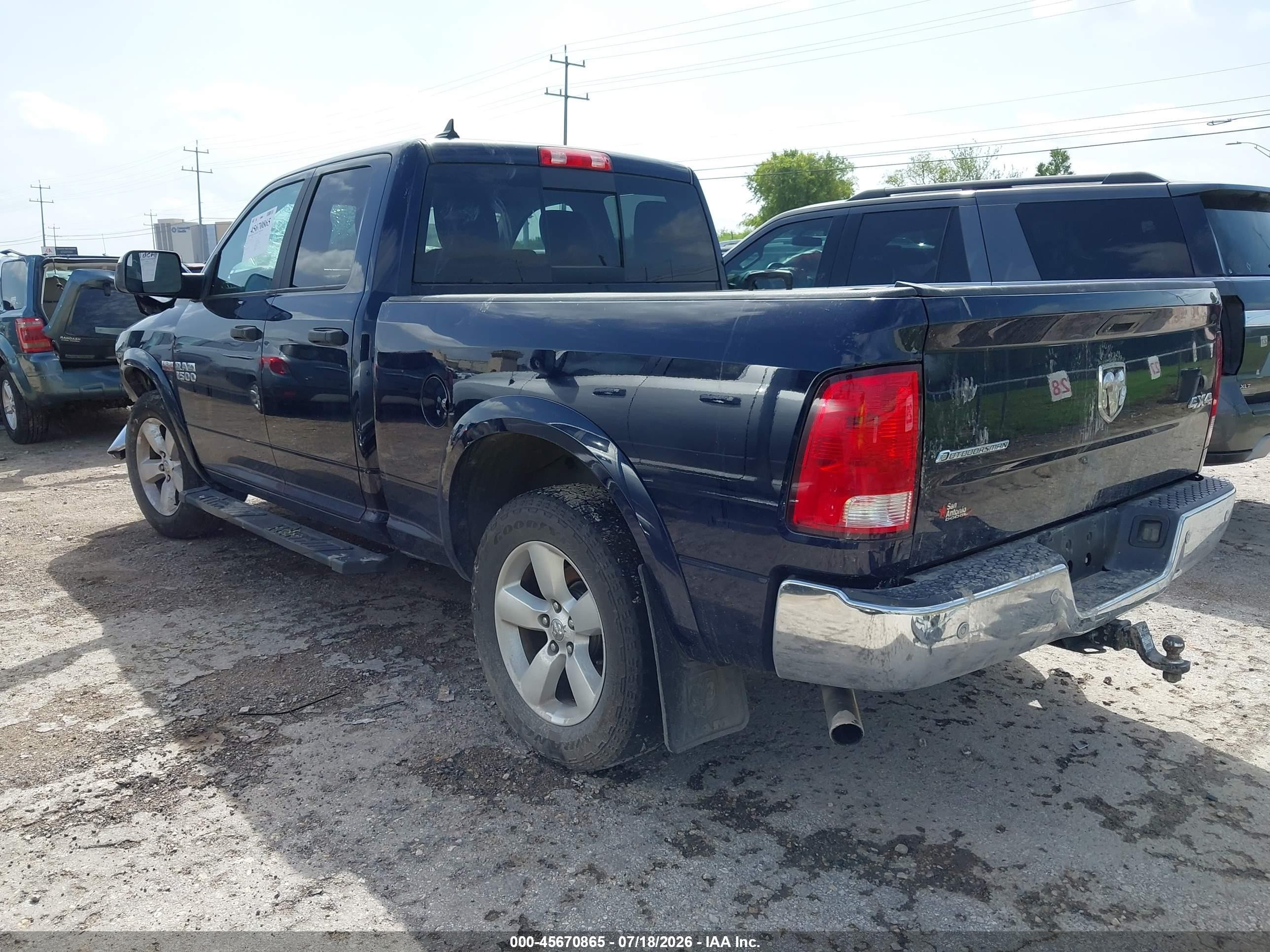 2015 Ram 1500 Outdoorsman Blue vin: 1C6RR7GT1FS657108