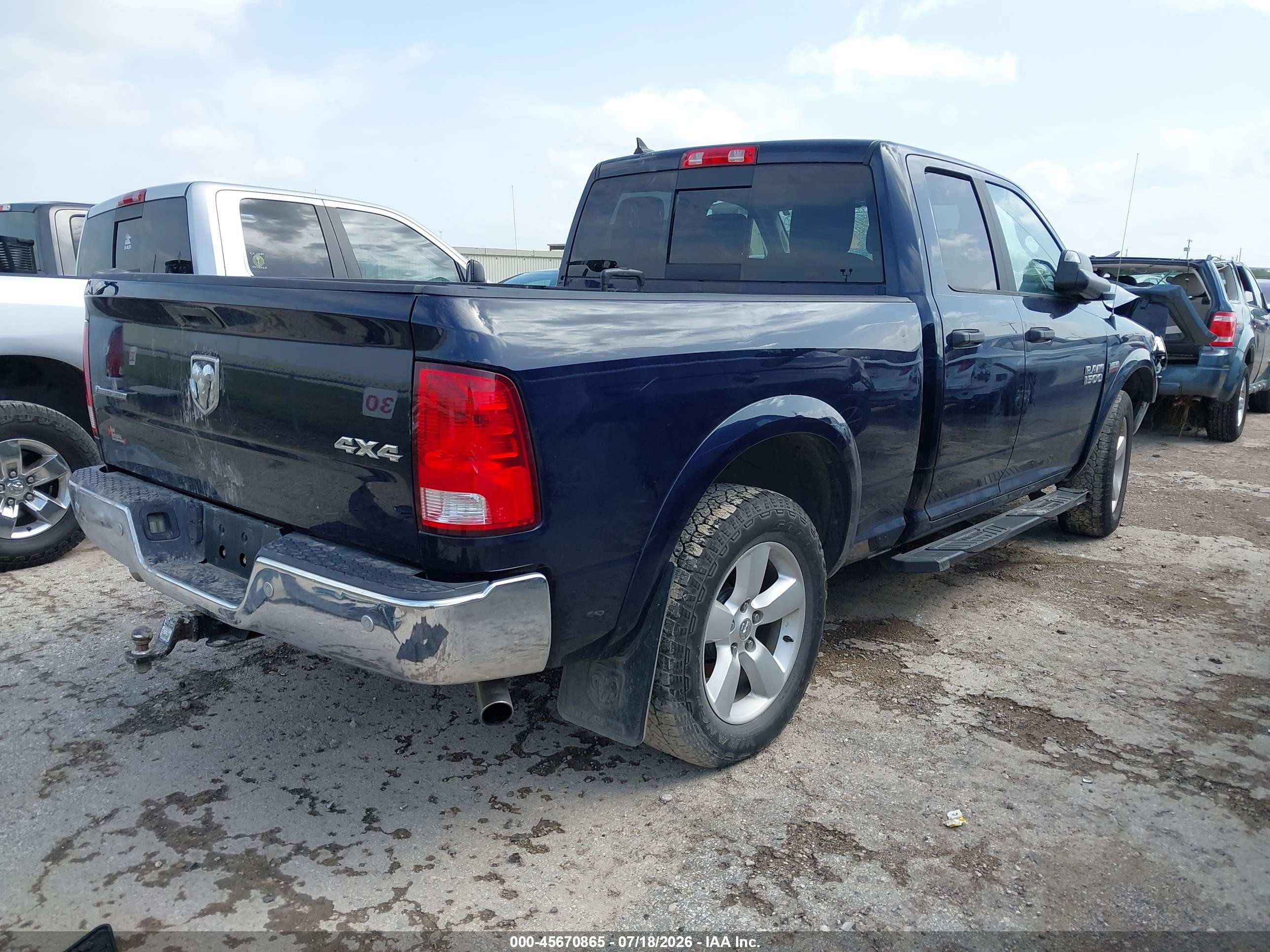 2015 Ram 1500 Outdoorsman Blue vin: 1C6RR7GT1FS657108