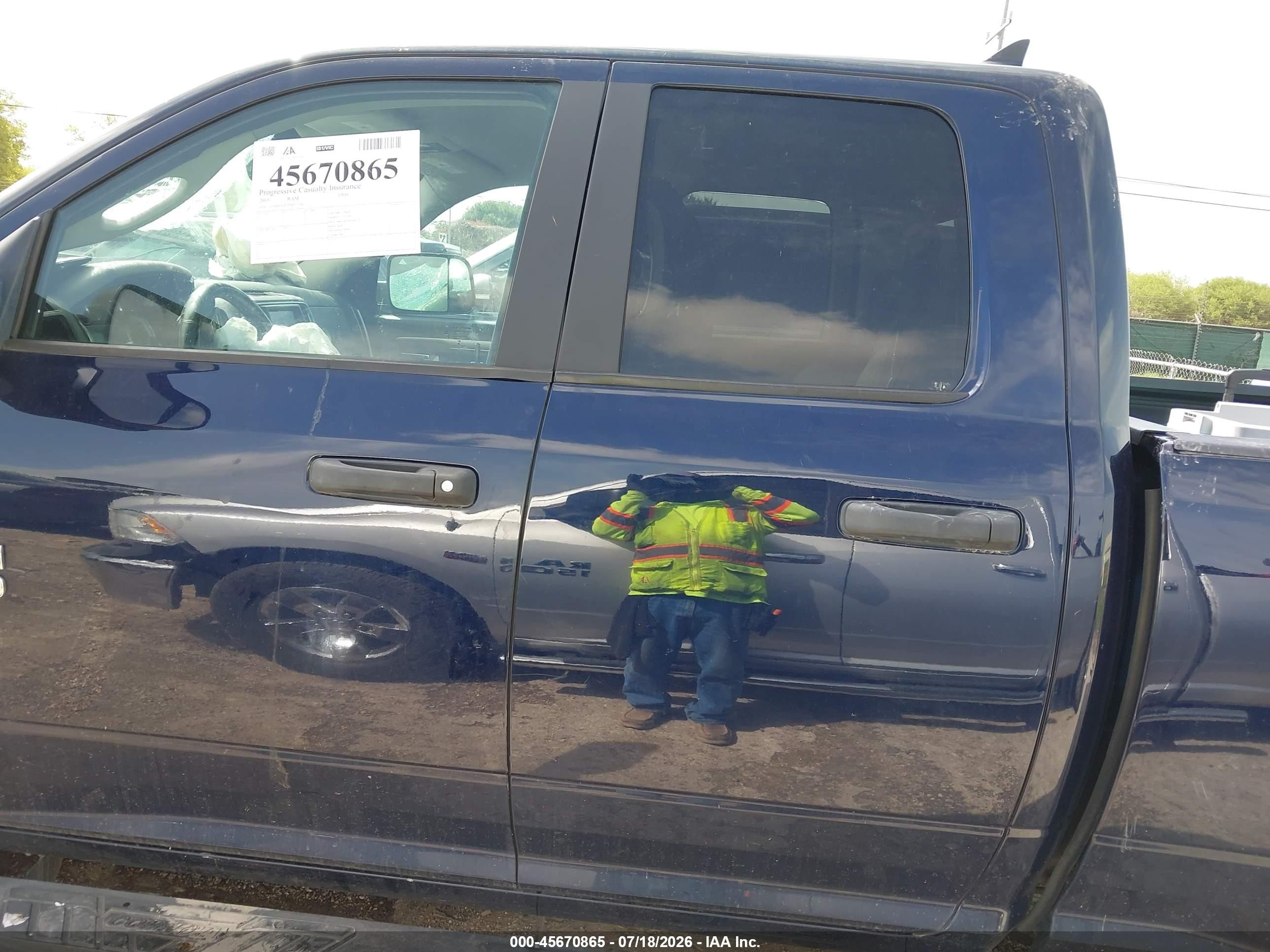 2015 Ram 1500 Outdoorsman Blue vin: 1C6RR7GT1FS657108