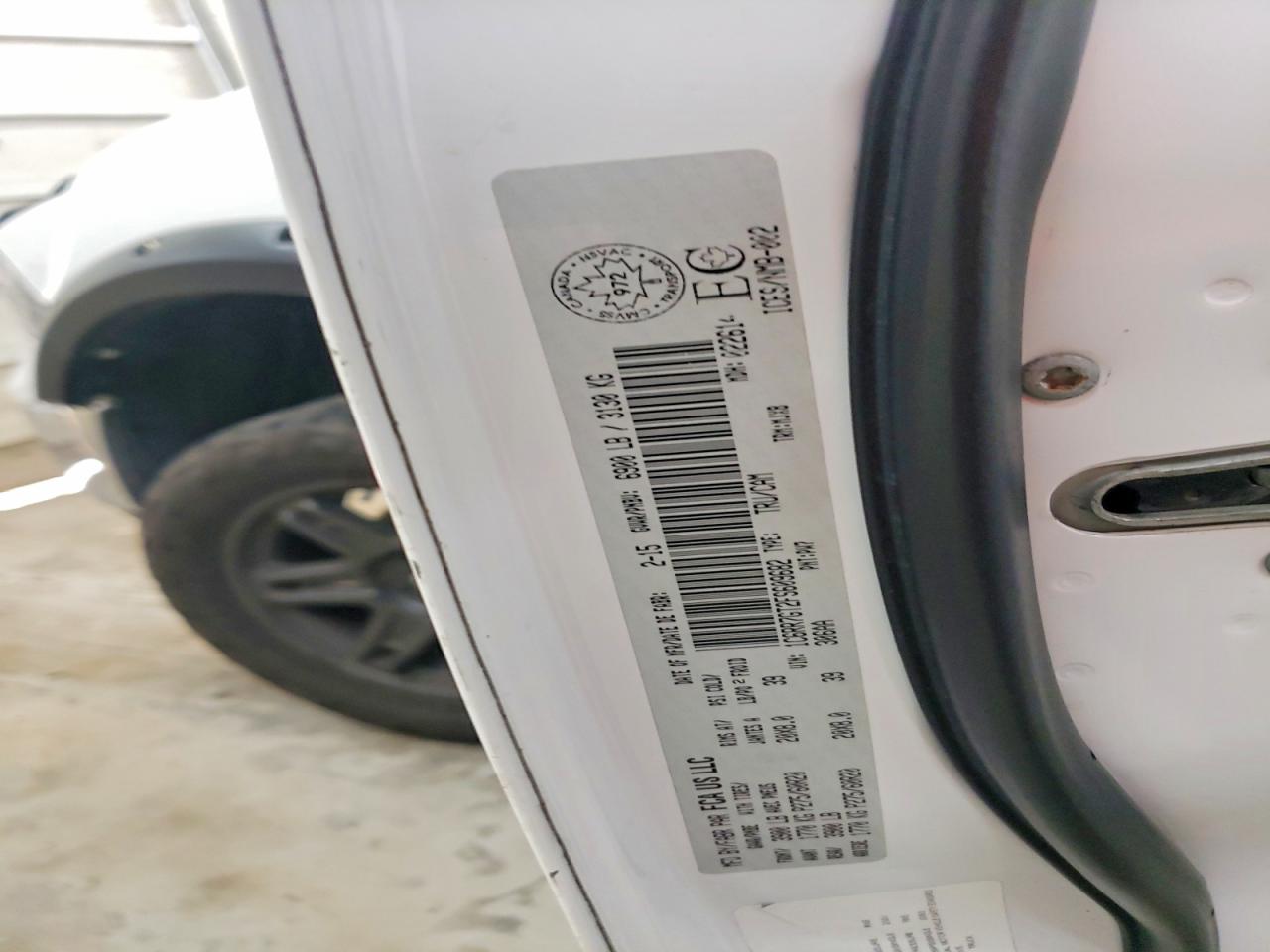 2015 Ram 1500 Slt White vin: 1C6RR7GT2FS609682