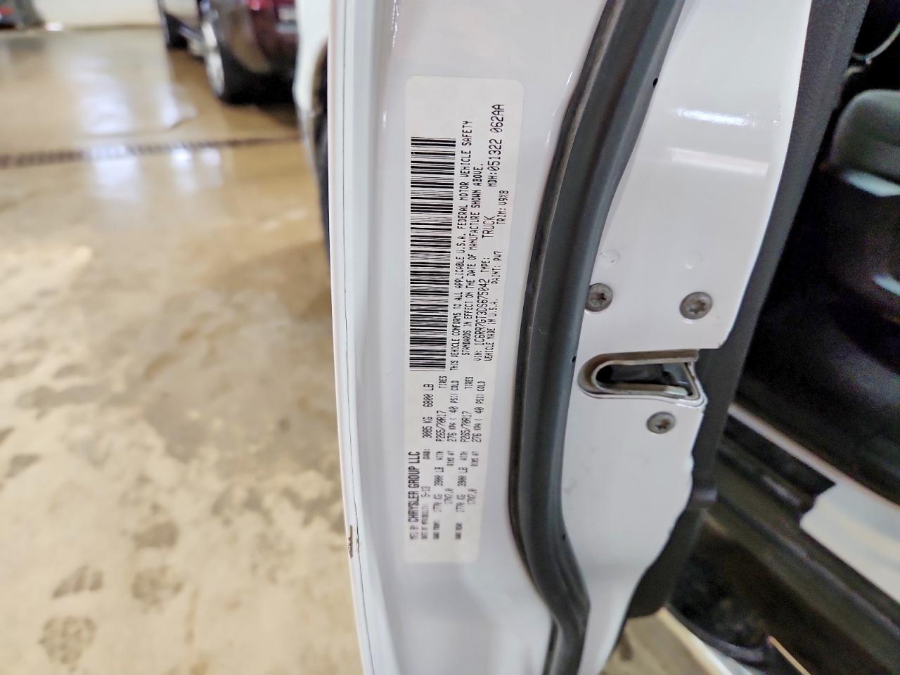 2013 Ram 1500 Slt White vin: 1C6RR7GT3DS675042
