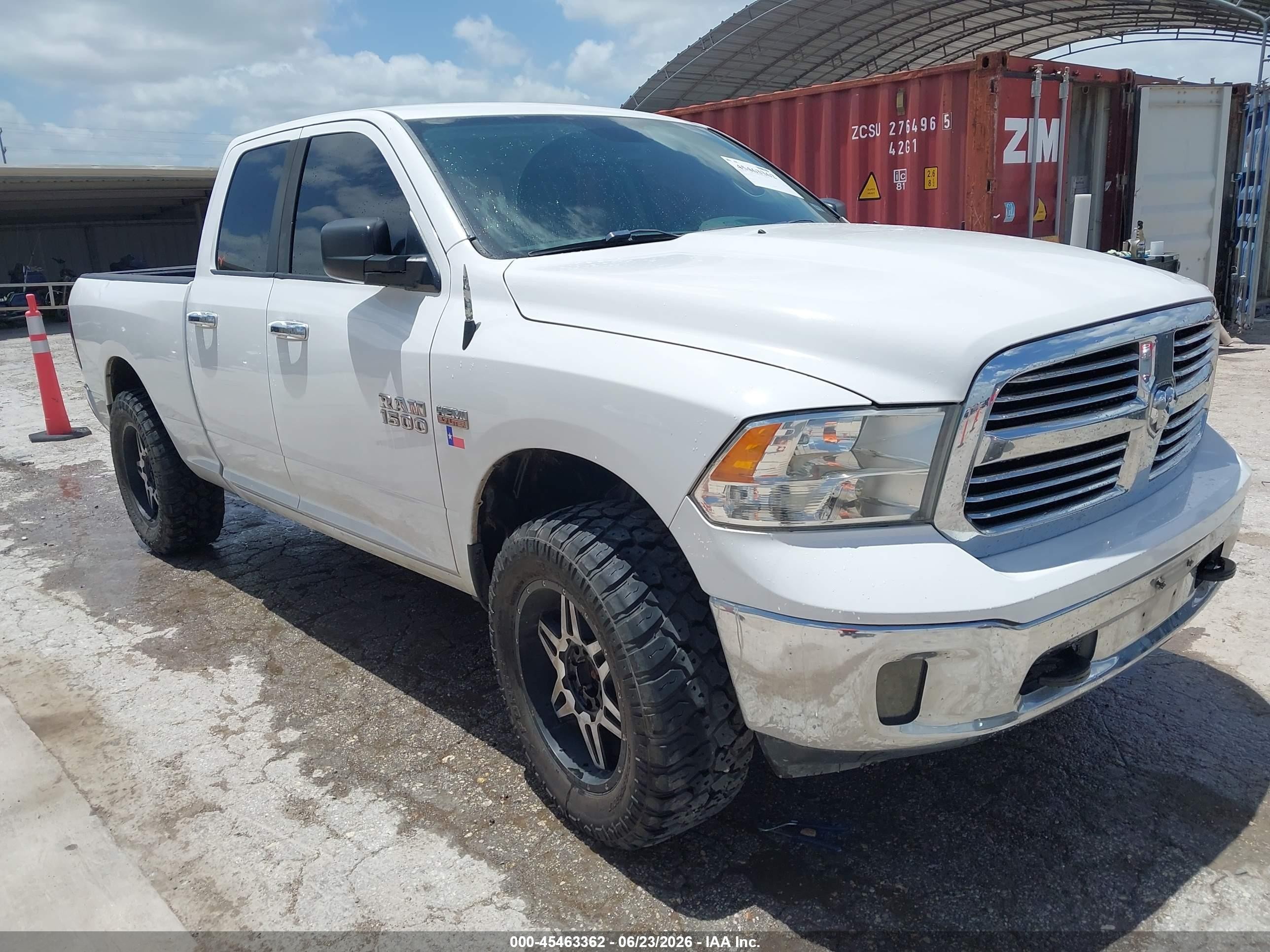 2014 Ram 1500 Big Horn White vin: 1C6RR7GT3ES223982