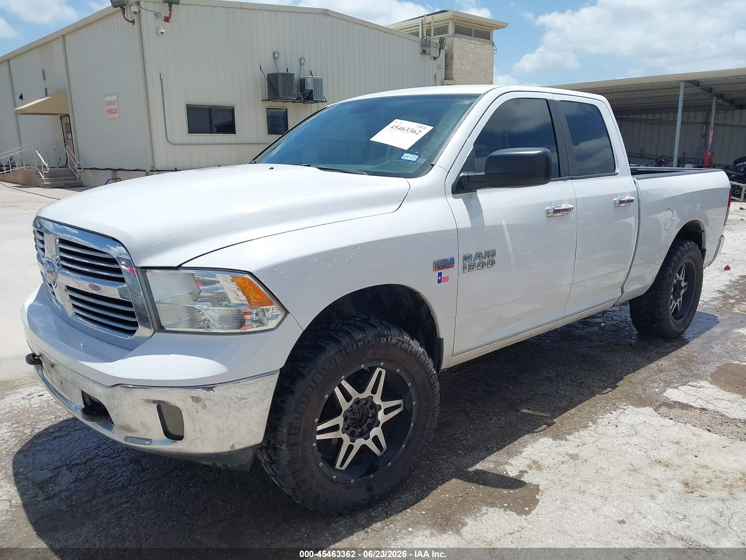2014 Ram 1500 Big Horn White vin: 1C6RR7GT3ES223982