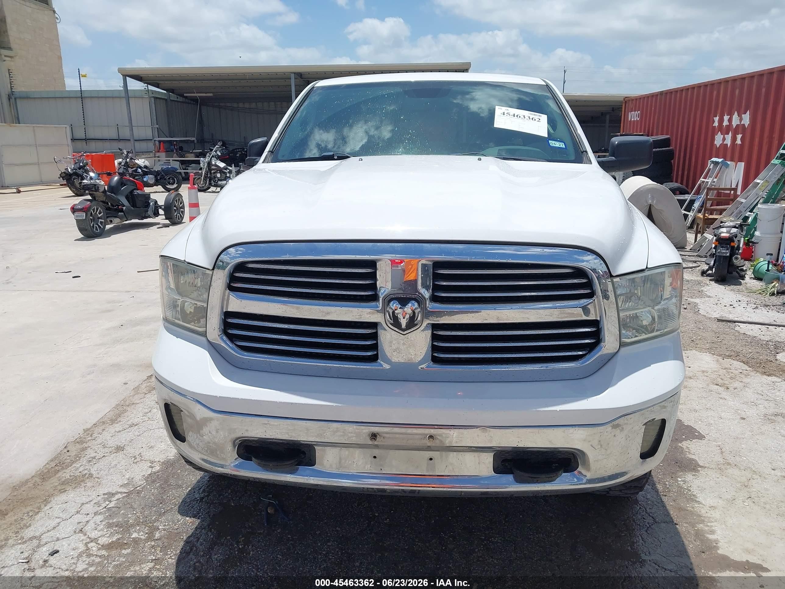 2014 Ram 1500 Big Horn White vin: 1C6RR7GT3ES223982