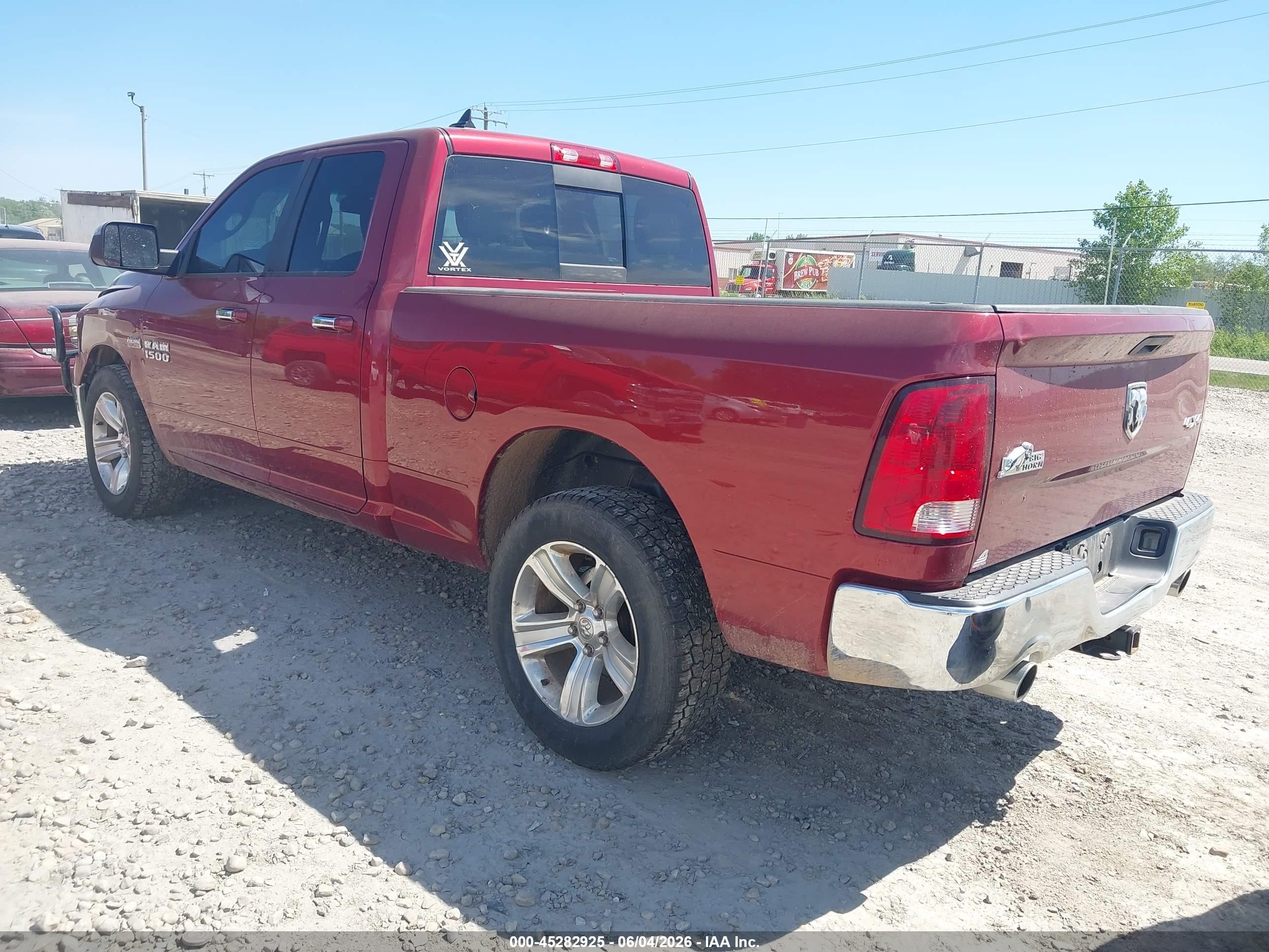 2014 Ram 1500 Big Horn Красный vin: 1C6RR7GT3ES400546