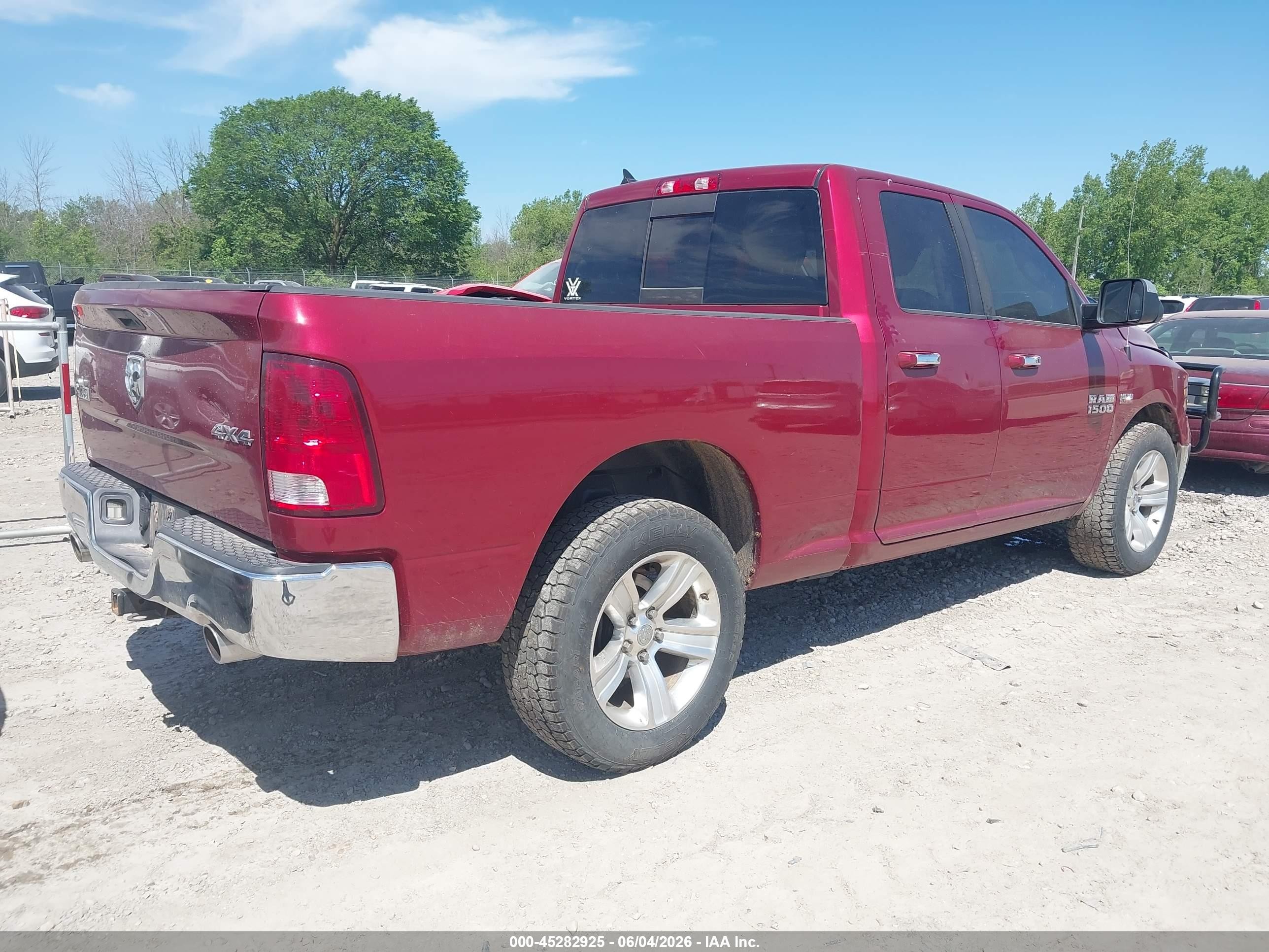 2014 Ram 1500 Big Horn Красный vin: 1C6RR7GT3ES400546
