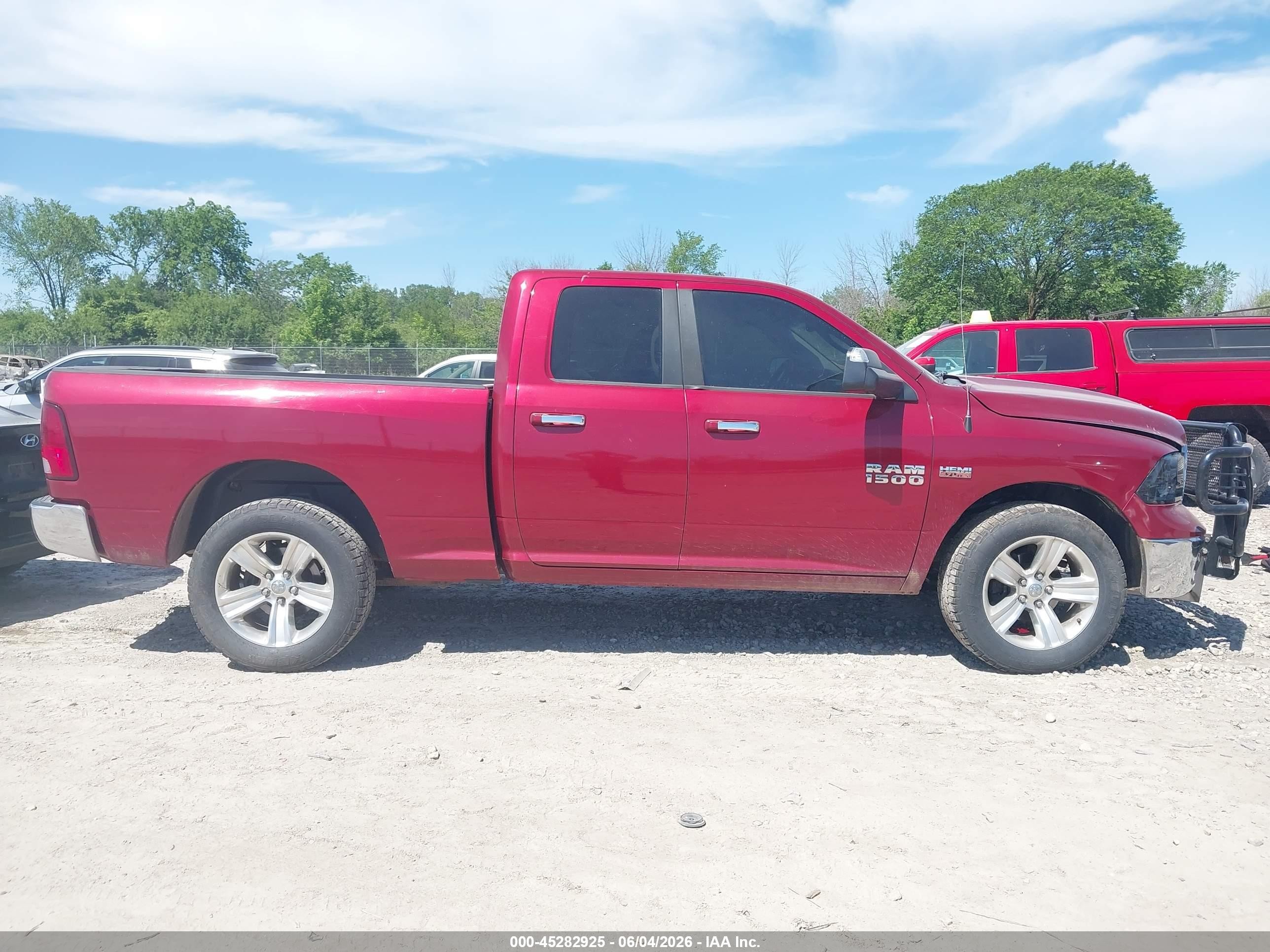 2014 Ram 1500 Big Horn Красный vin: 1C6RR7GT3ES400546