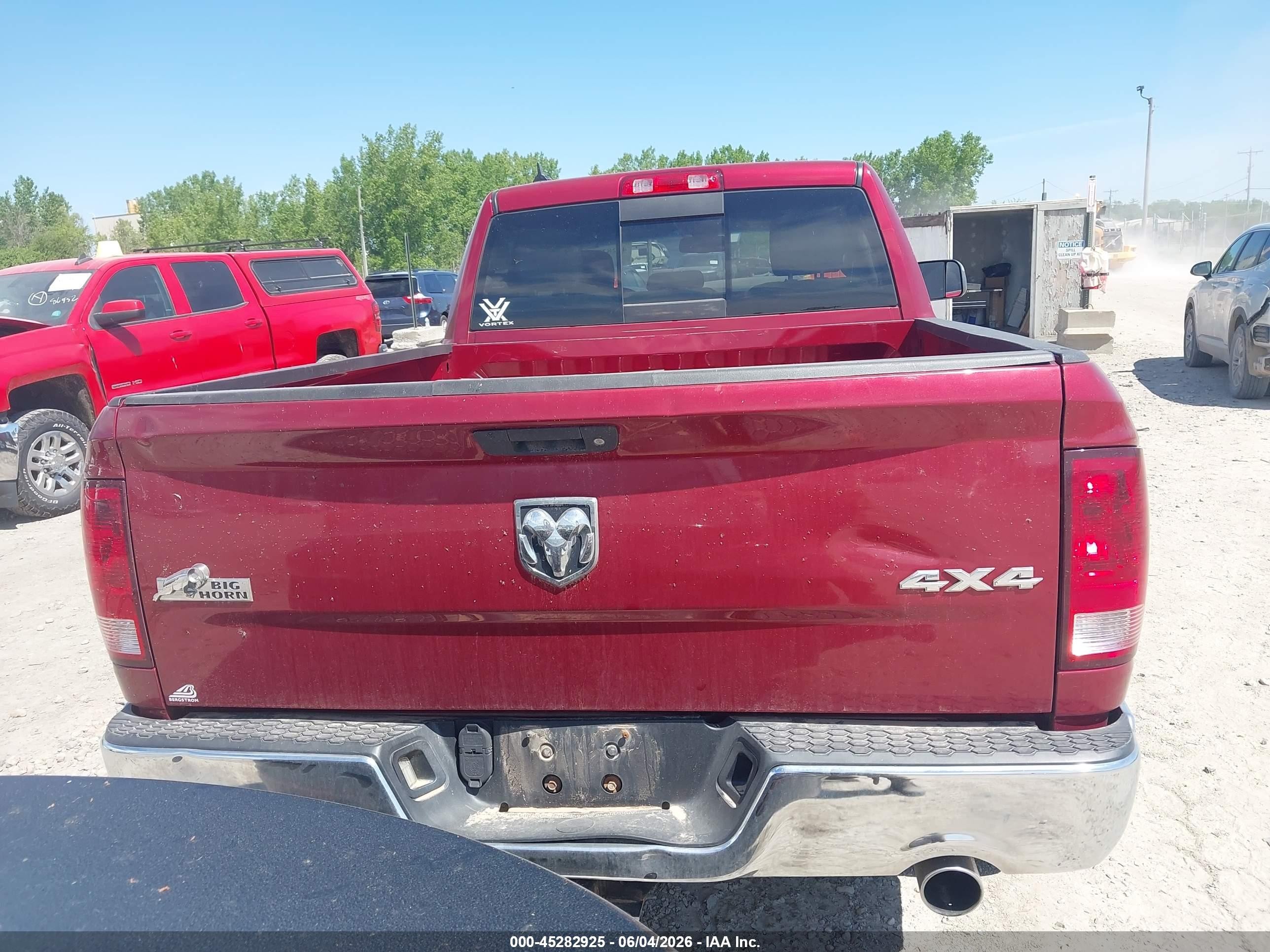 2014 Ram 1500 Big Horn Красный vin: 1C6RR7GT3ES400546