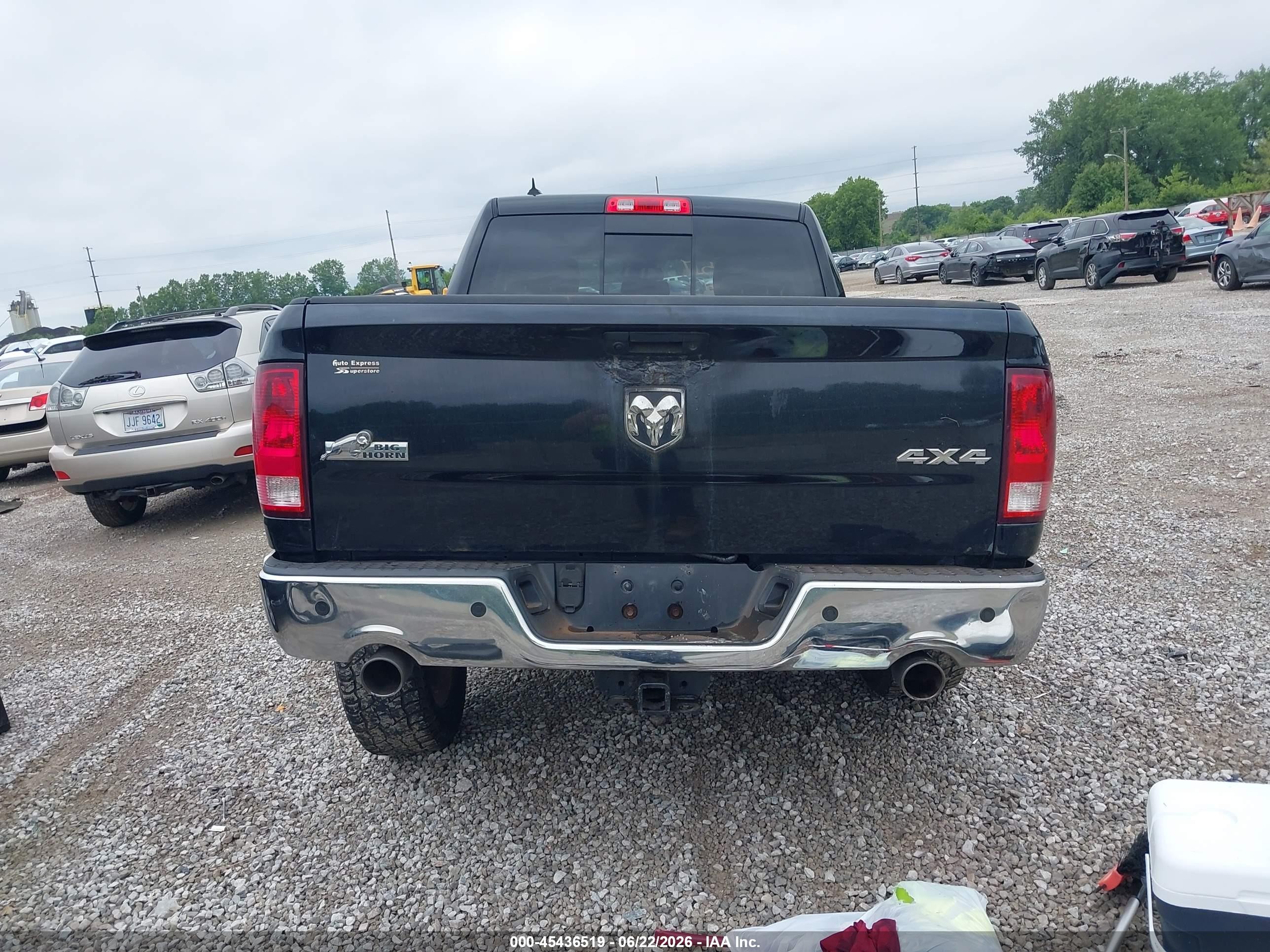 2013 Ram 1500 Big Horn Black vin: 1C6RR7GT4DS653275
