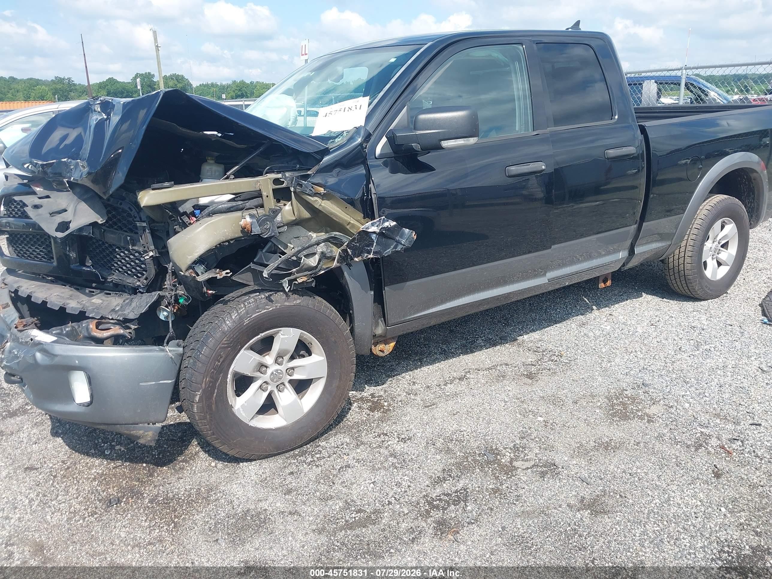 2013 Ram 1500 Outdoorsman Black vin: 1C6RR7GT5DS556926