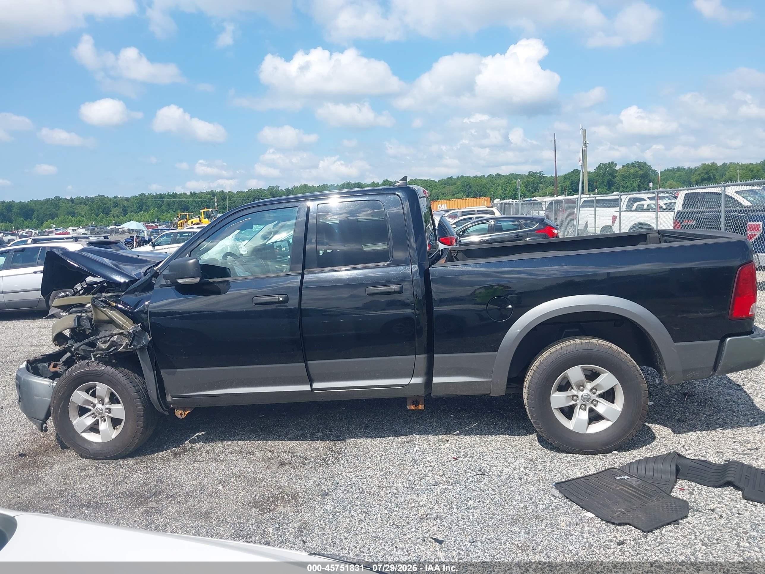 2013 Ram 1500 Outdoorsman Black vin: 1C6RR7GT5DS556926