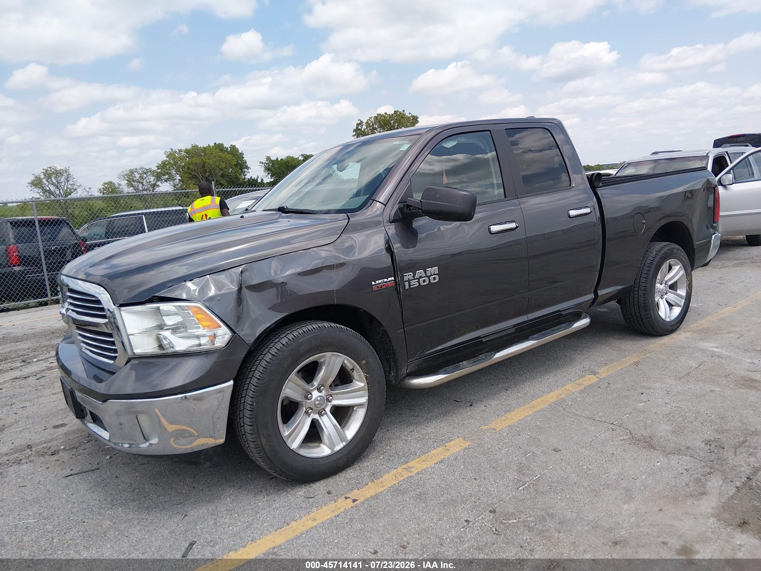 2014 Ram 1500 Big Horn/lone Star/outdoorsman/slt Gray vin: 1C6RR7GT5ES288557